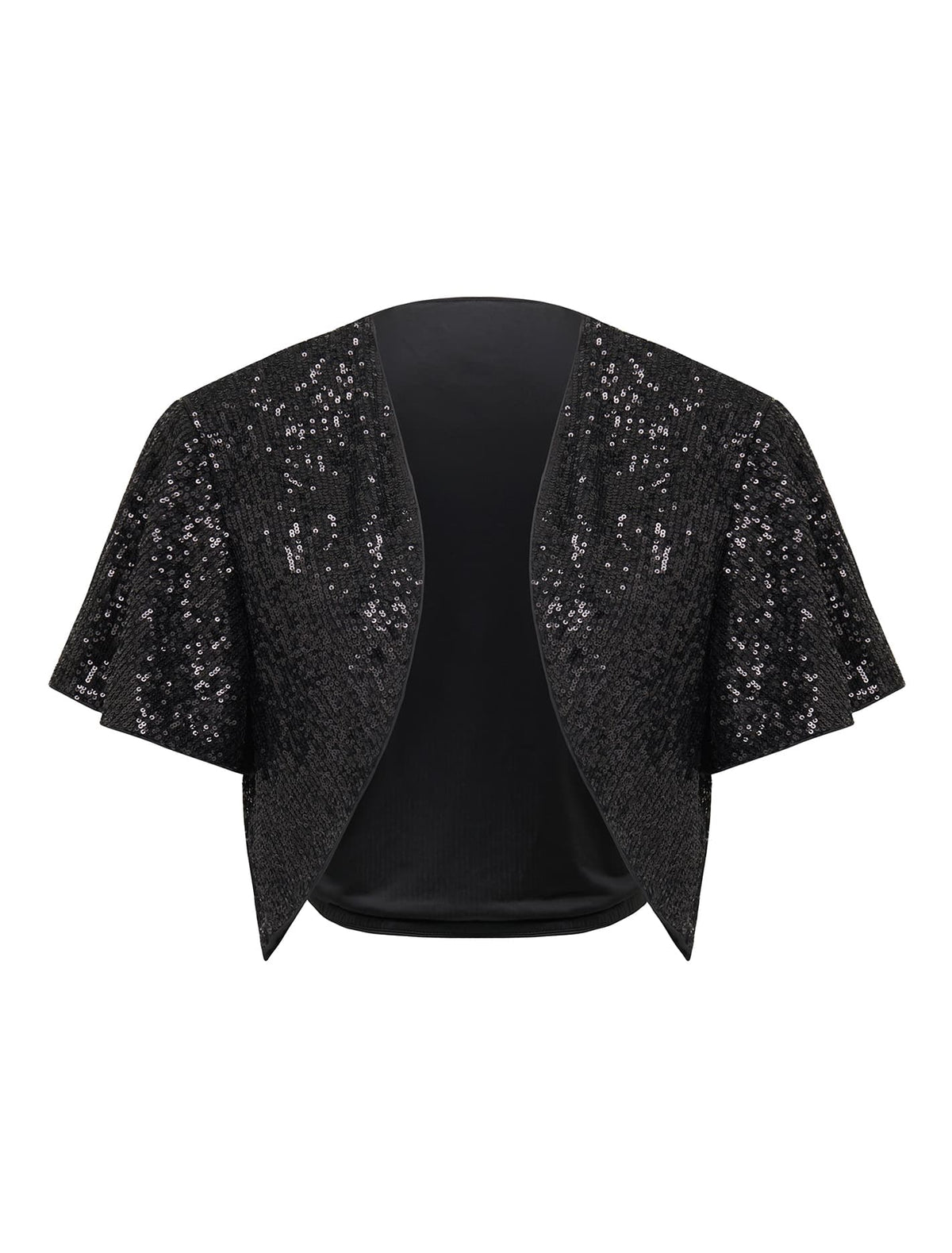 Selena Sequin Short Cape Black_mannequin