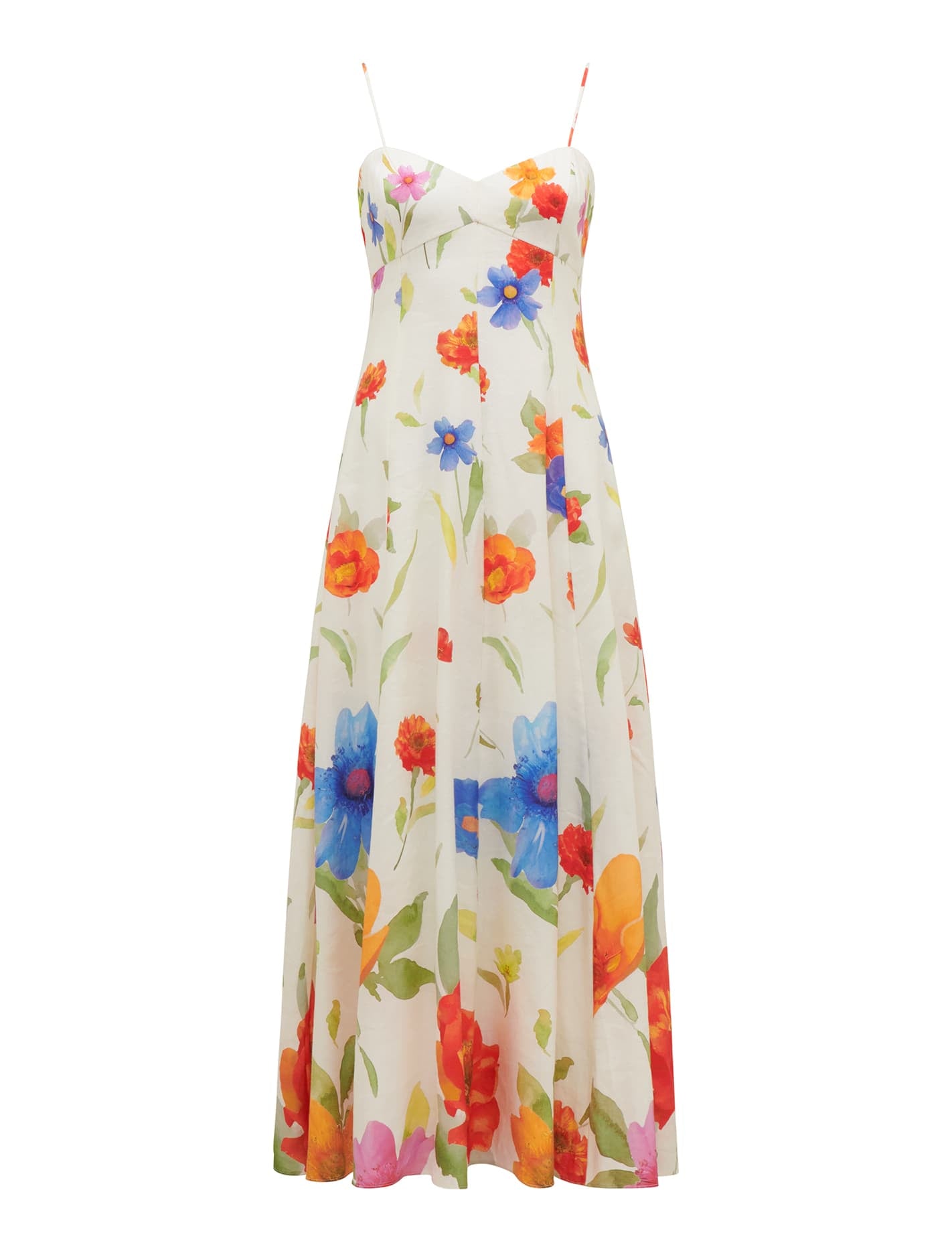Vayda Strap Midi Sun Dress Trapani Floral_mannequin