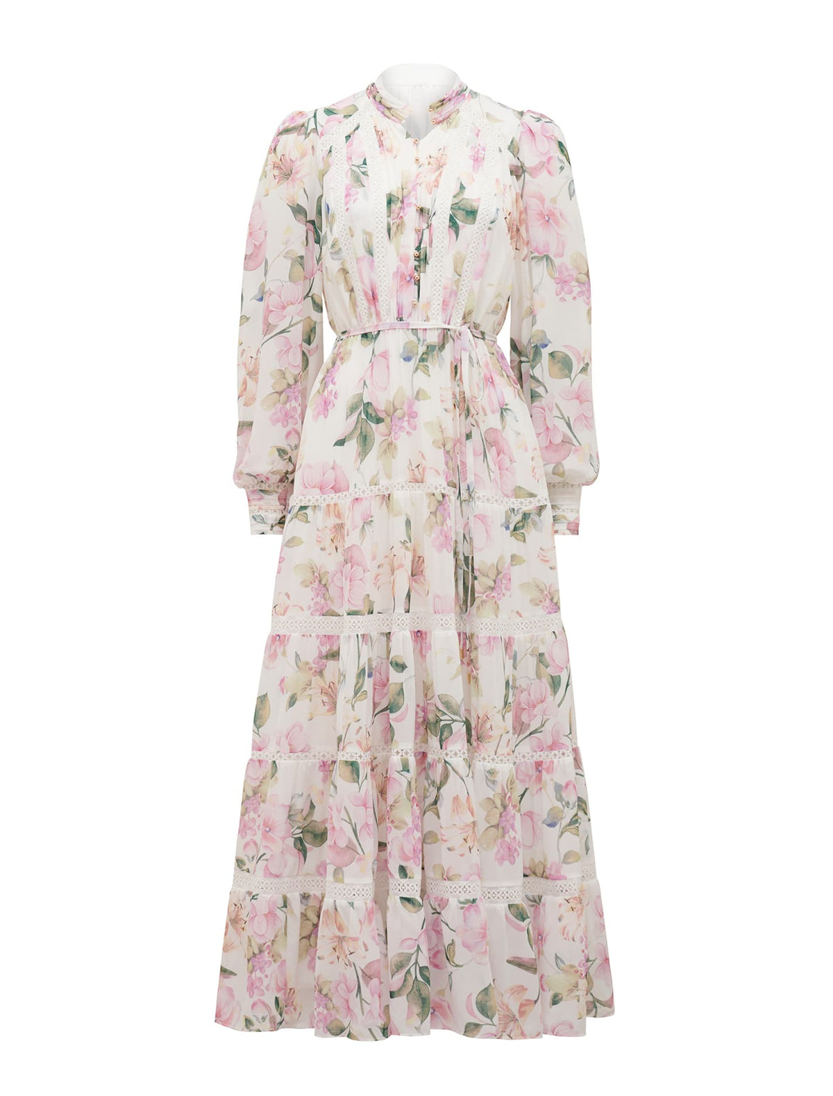 Juliette Trim Detail Midi Dress Small Holland Floral_mannequin