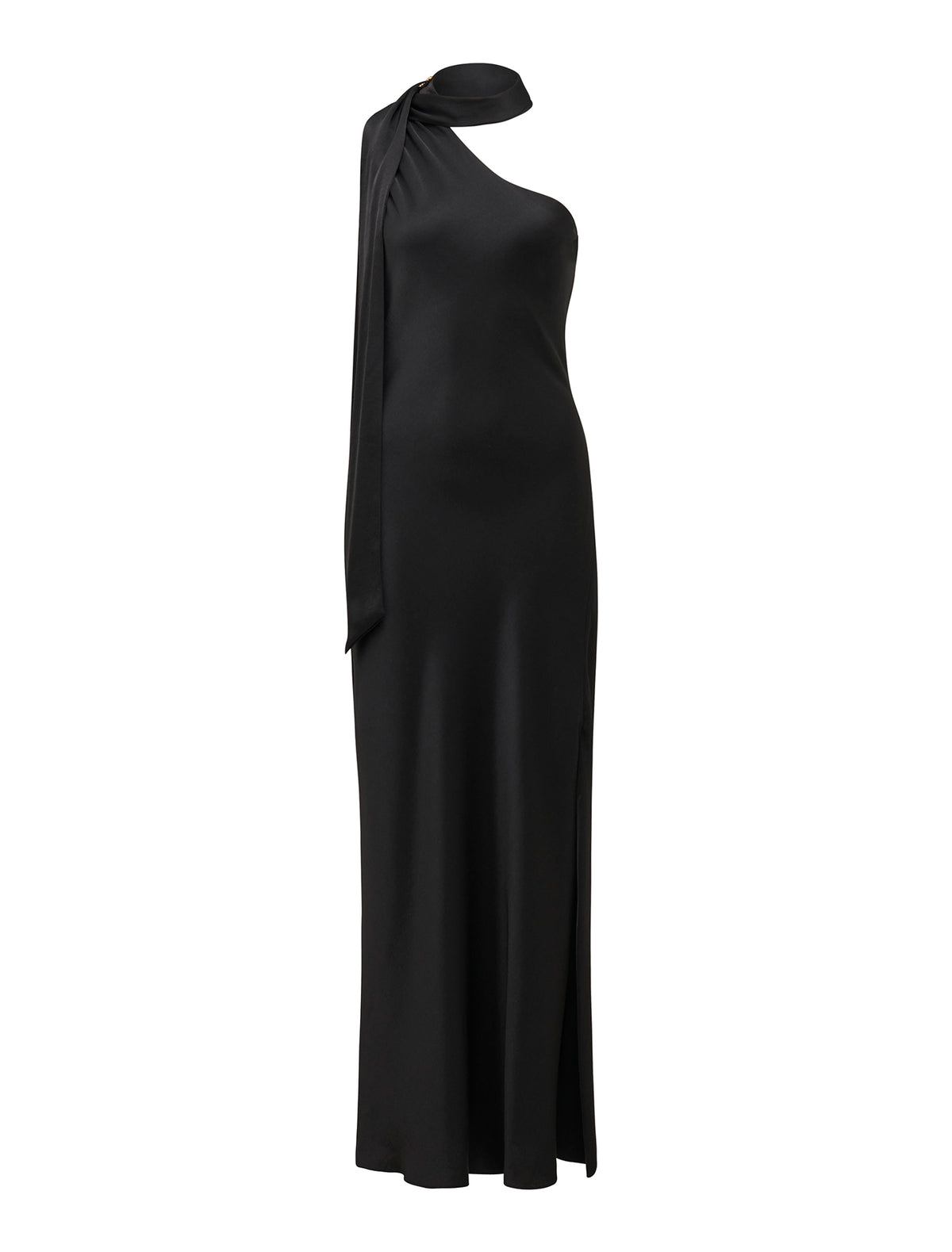 Remington Asymm Scarf Dress Black_mannequin