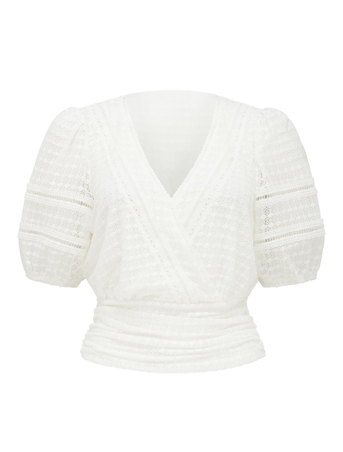 Ariel Spliced Lace Wrap Top Porcelain_mannequin