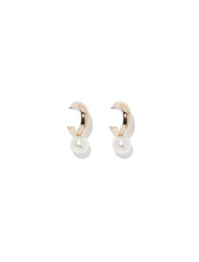 Renata Pearl & Hoop Earring Pearl/Gold_mannequin