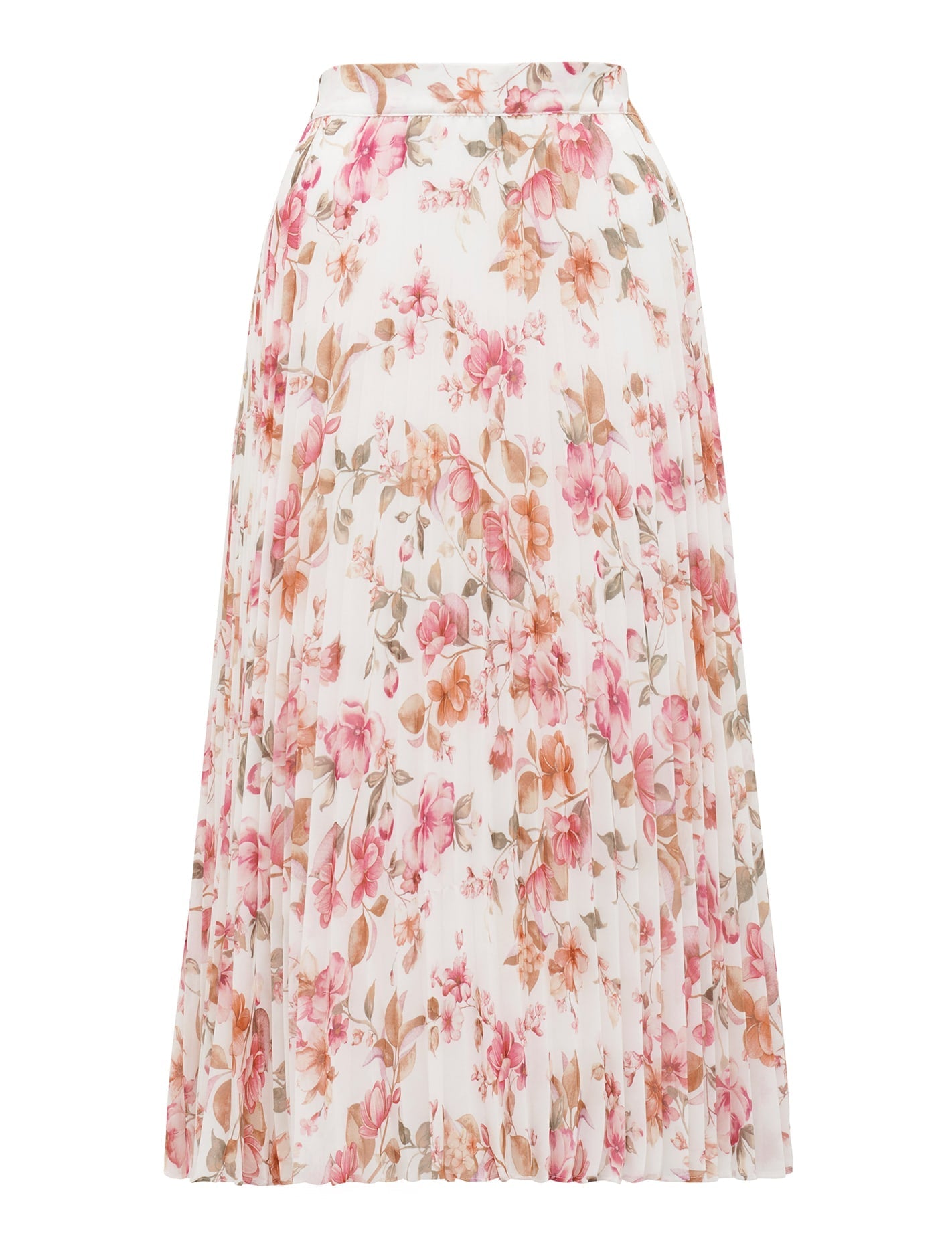 Hailee Petite Pleated Skirt Pink Holland Floral_mannequin