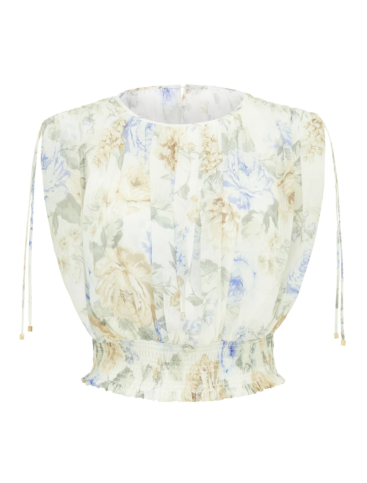 Eden Ruched Waist Sleeveless Blouse Porcelain Isla_mannequin