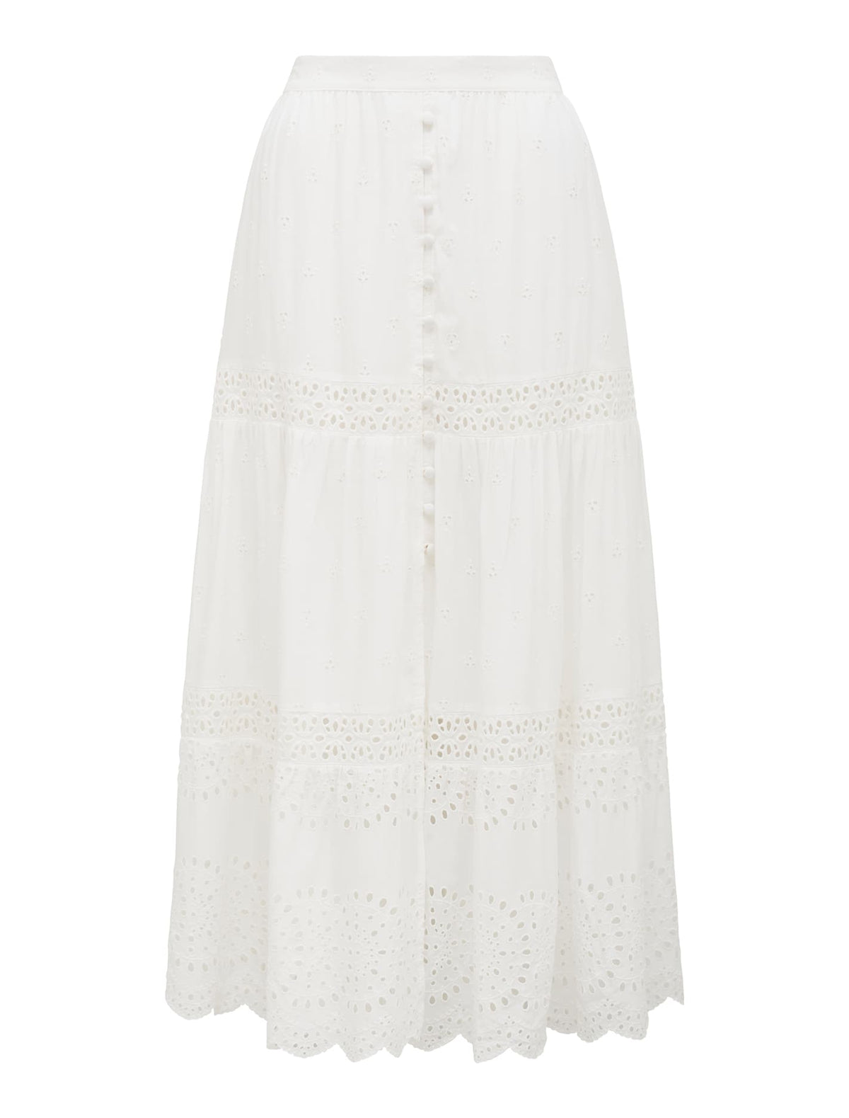 Ada Embroidered Skirt Porcelain_mannequin