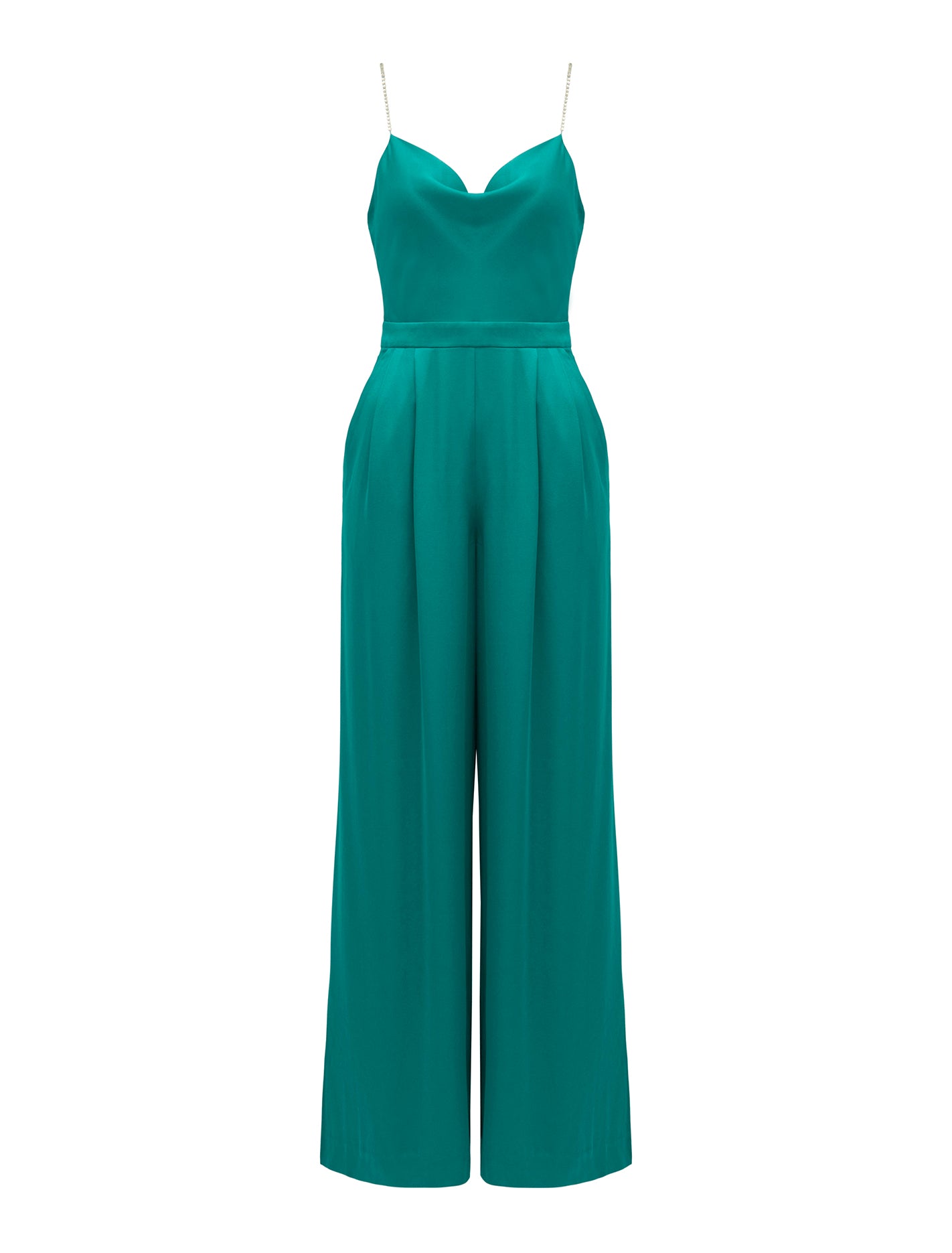 Gloria Cowl Neck Jumpsuit Digital Teal_mannequin