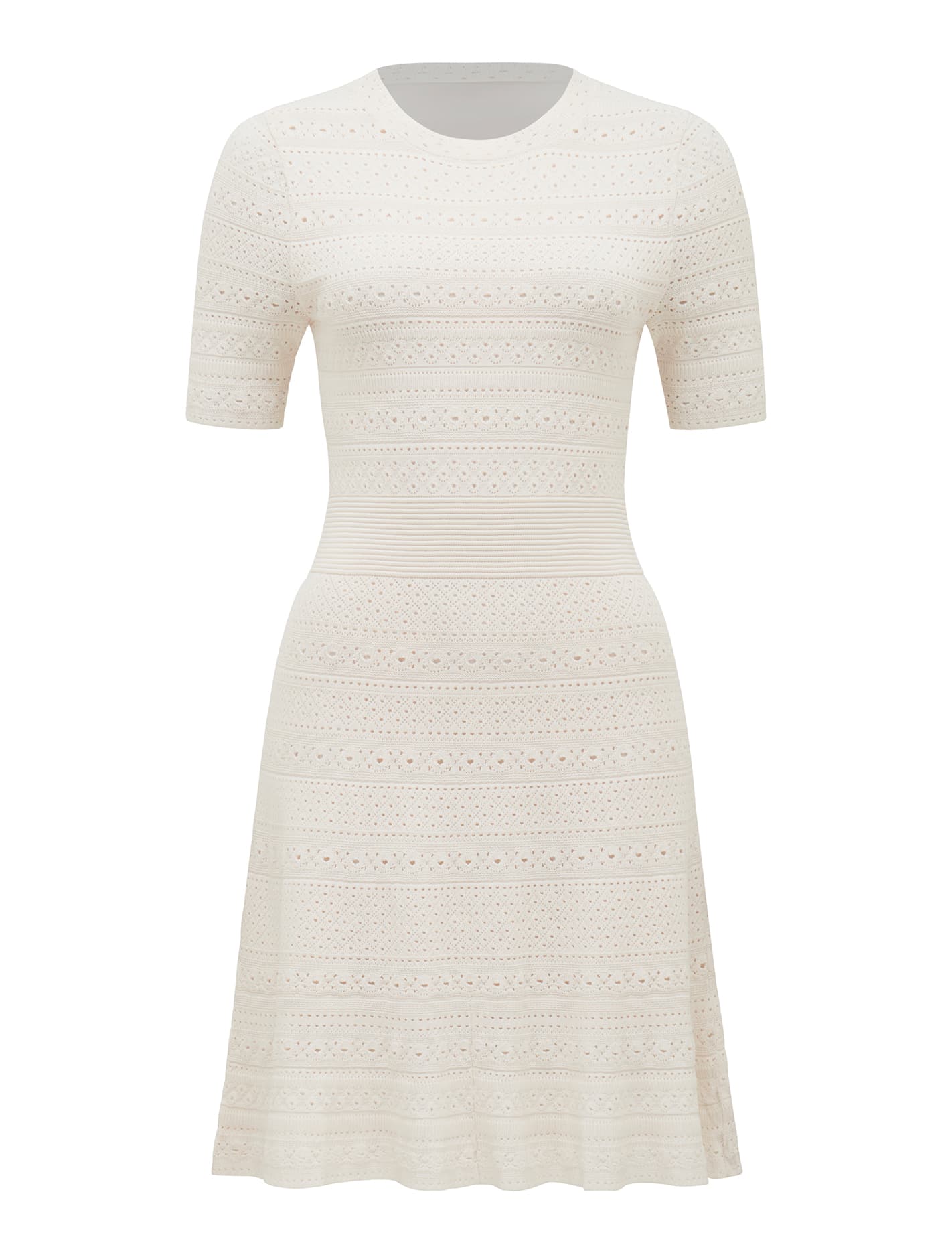 Kady Pointelle Knit Dress Cream_mannequin