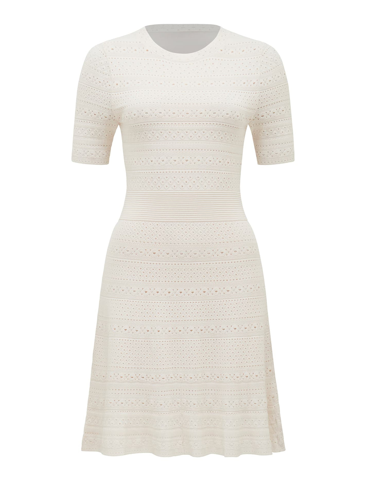 Kady Pointelle Knit Dress Cream_mannequin