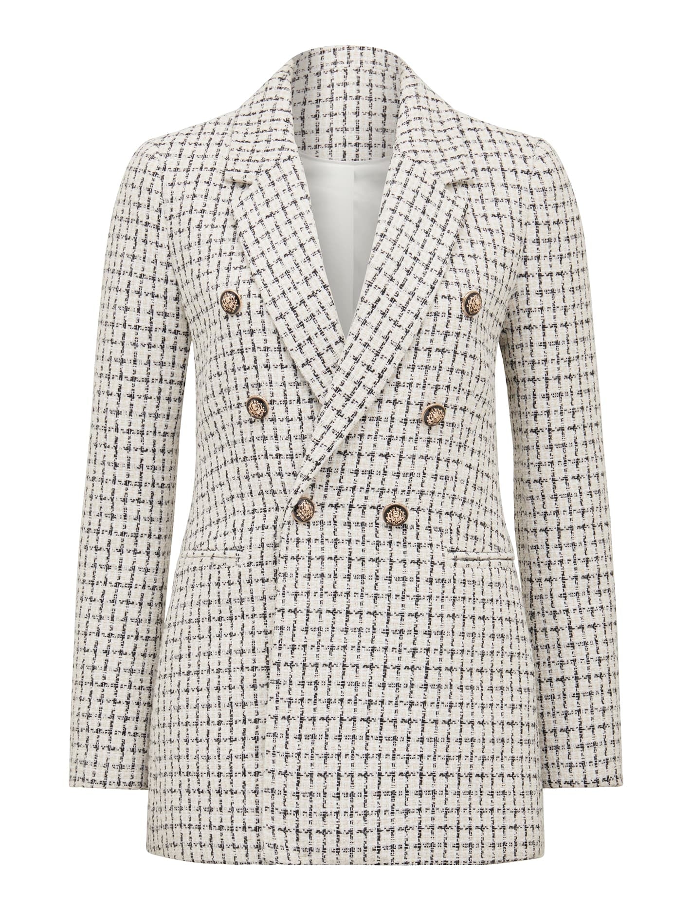 Pearl Boucle Jacket Cream/Black Boucle Suit_mannequin