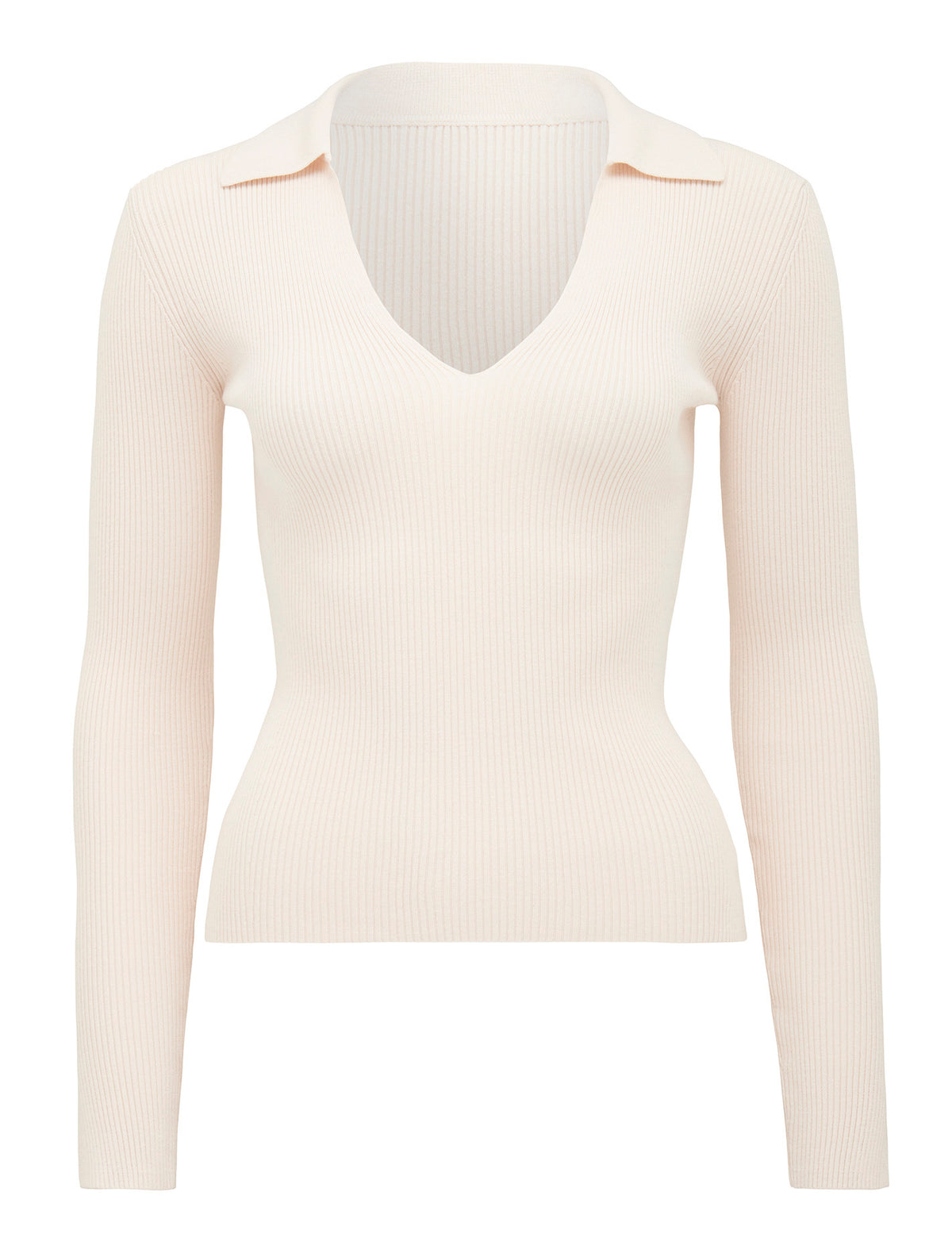 Selena Collar Knit Top Cream_mannequin