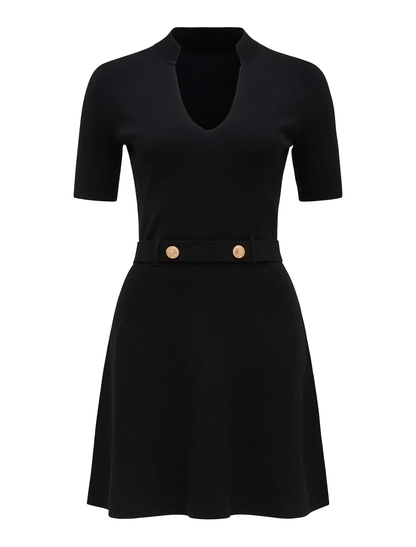 Alex Mini Knit Dress Black_mannequin