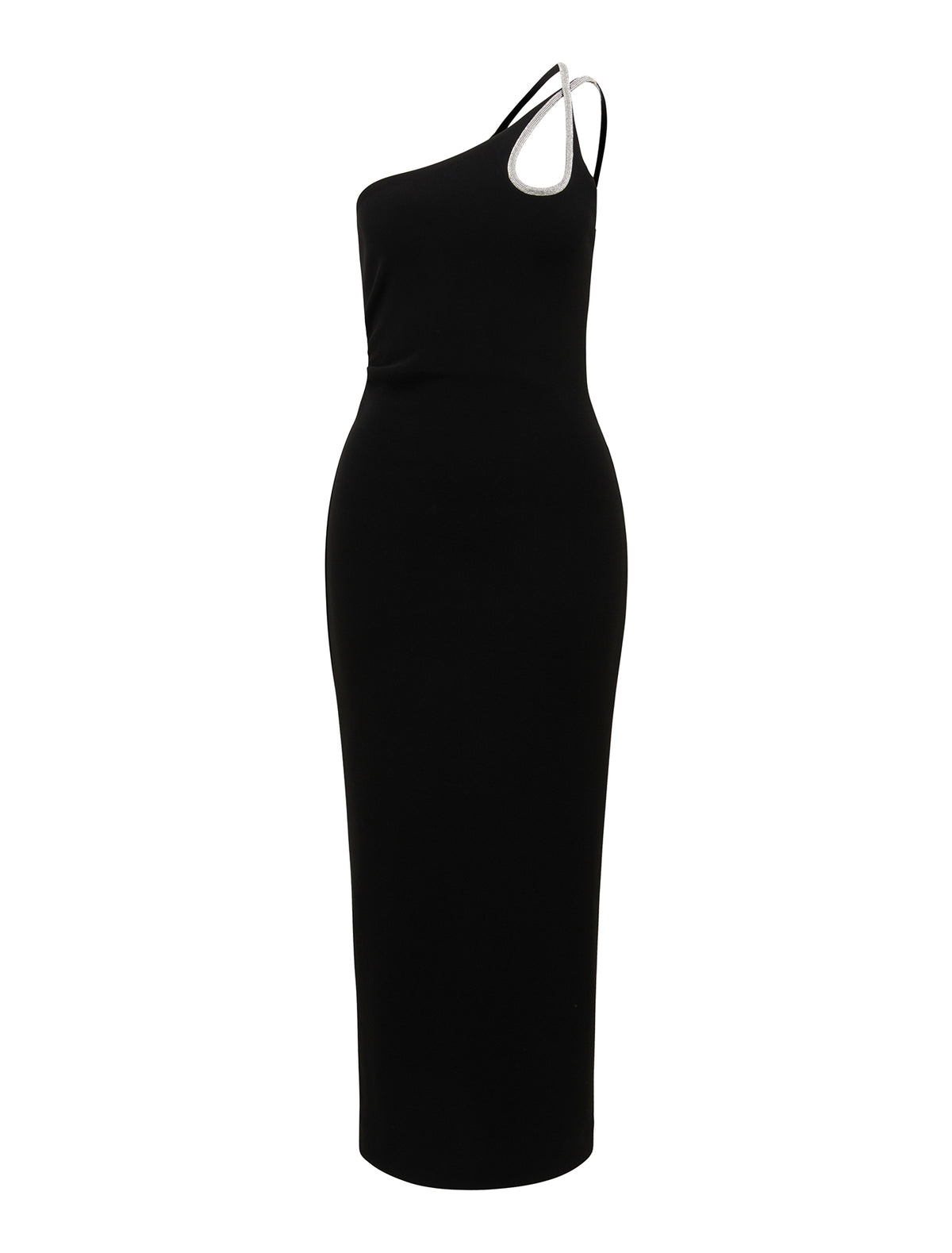 Jasmine Teardrop Bodycon Midi Black_mannequin