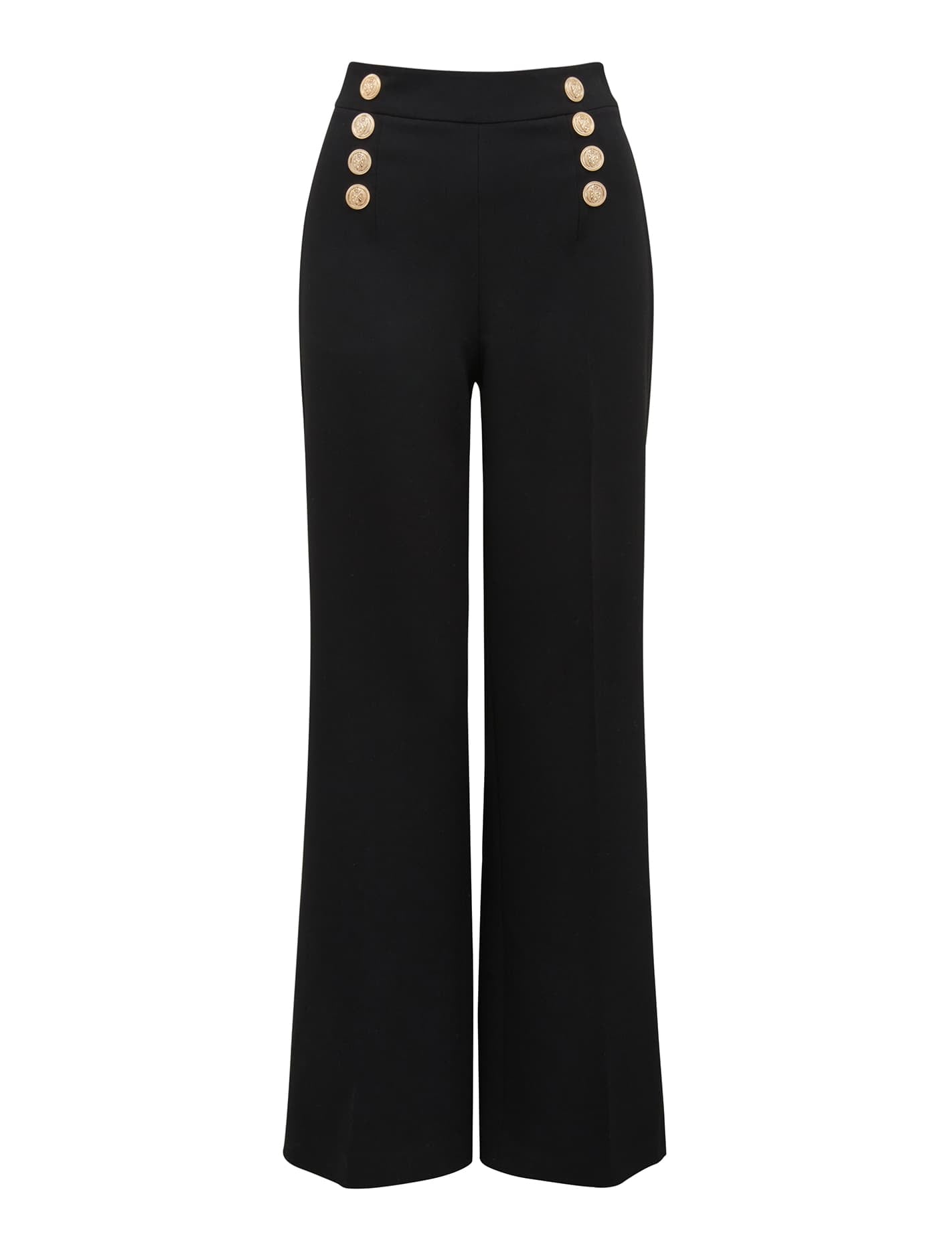 Sara Button Up Slim Flare Black_mannequin