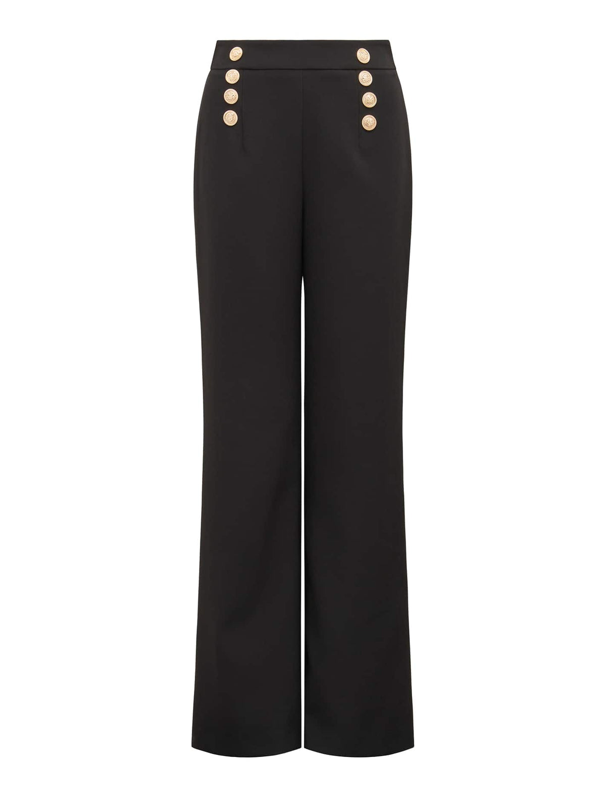 Sara Button Up Slim Flare Black_mannequin