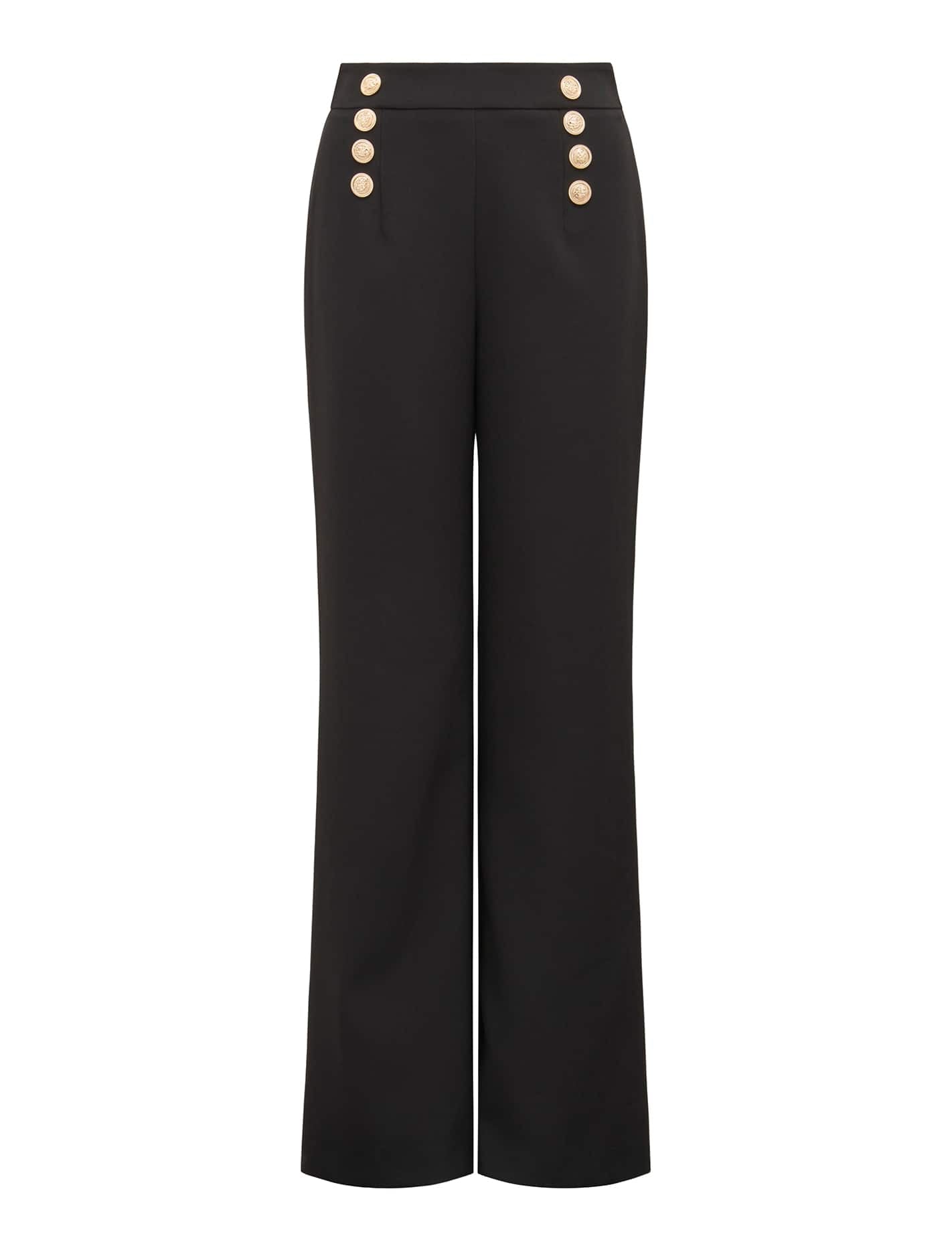 Sara Button Up Slim Flare Black_mannequin