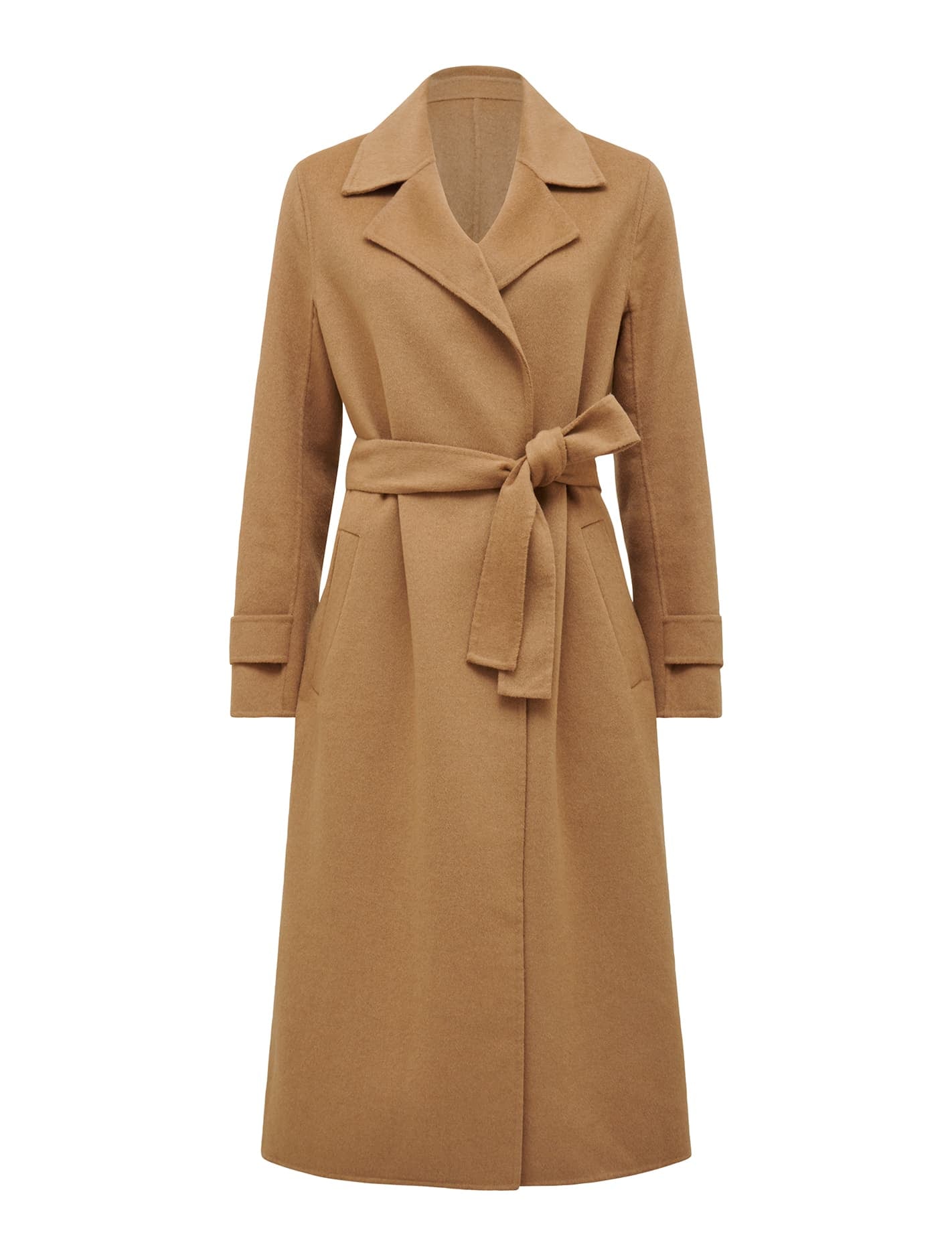 Devon Felled Coat Mid Camel_mannequin