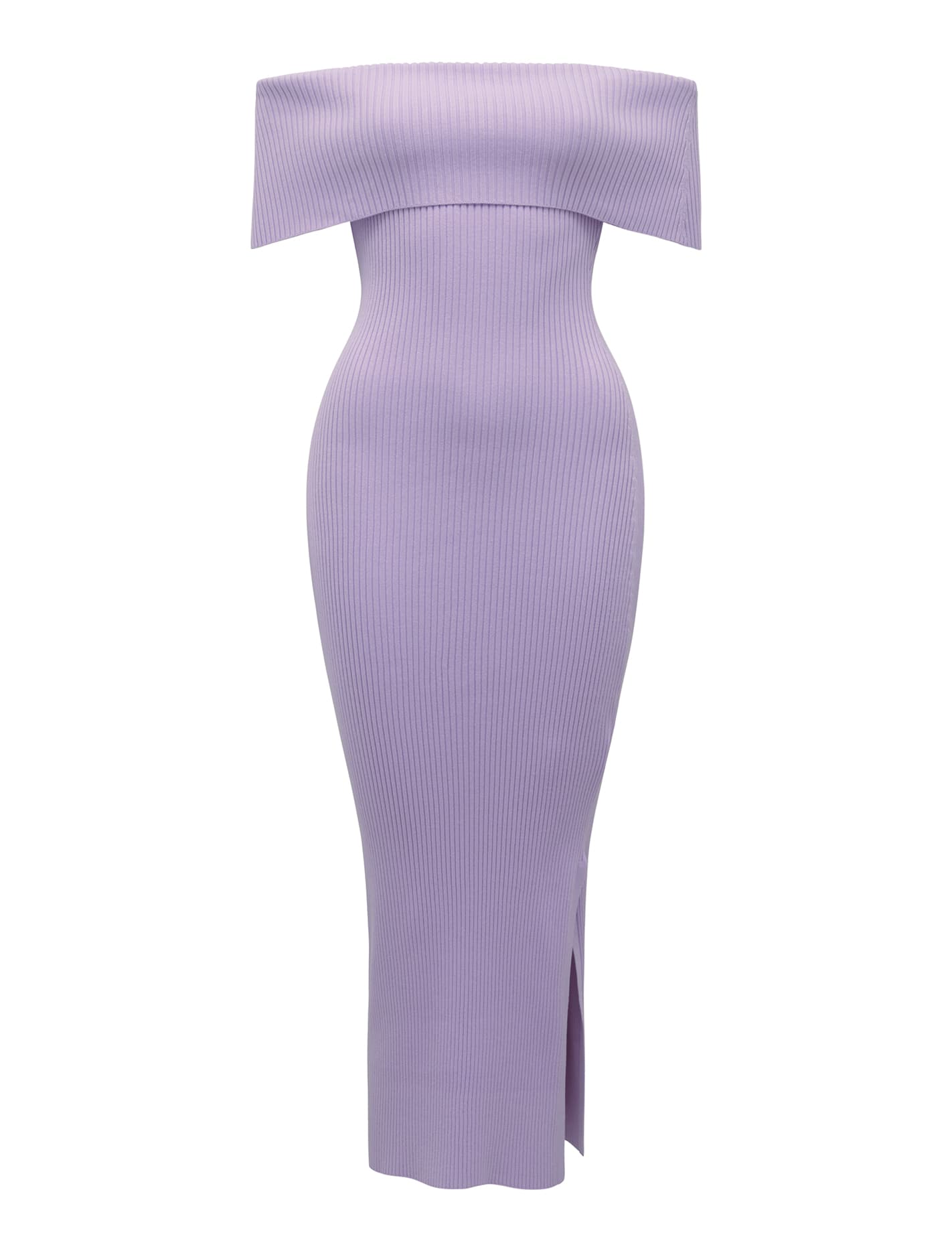 Naomi Bardot Column Knit Dress Blossoming Lilac_mannequin