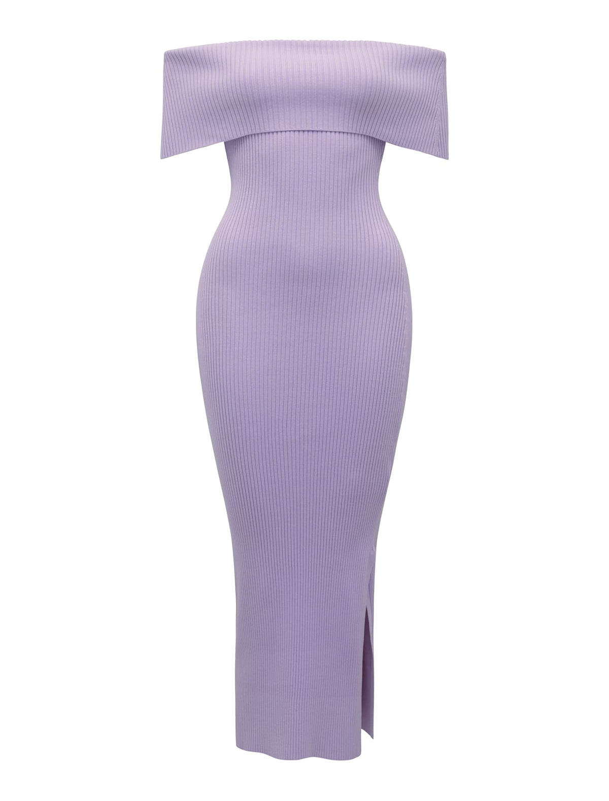Naomi Bardot Column Knit Dress Blossoming Lilac_mannequin