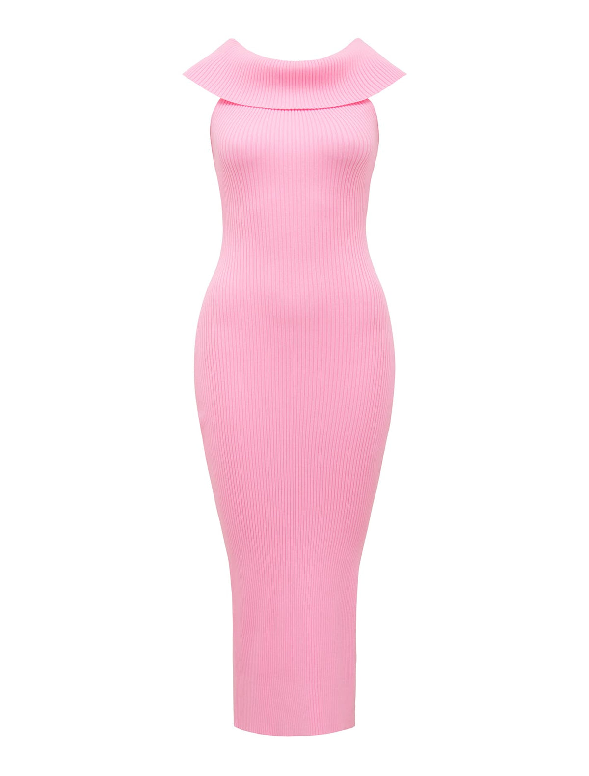 Naomi Bardot Column Knit Dress Carnation Pink_mannequin