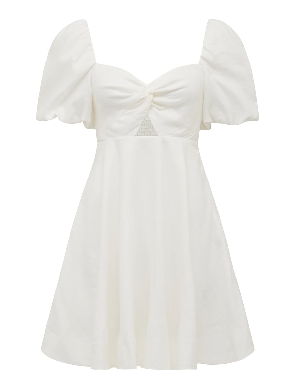 Fearne Twist Mini Dress Porcelain_mannequin