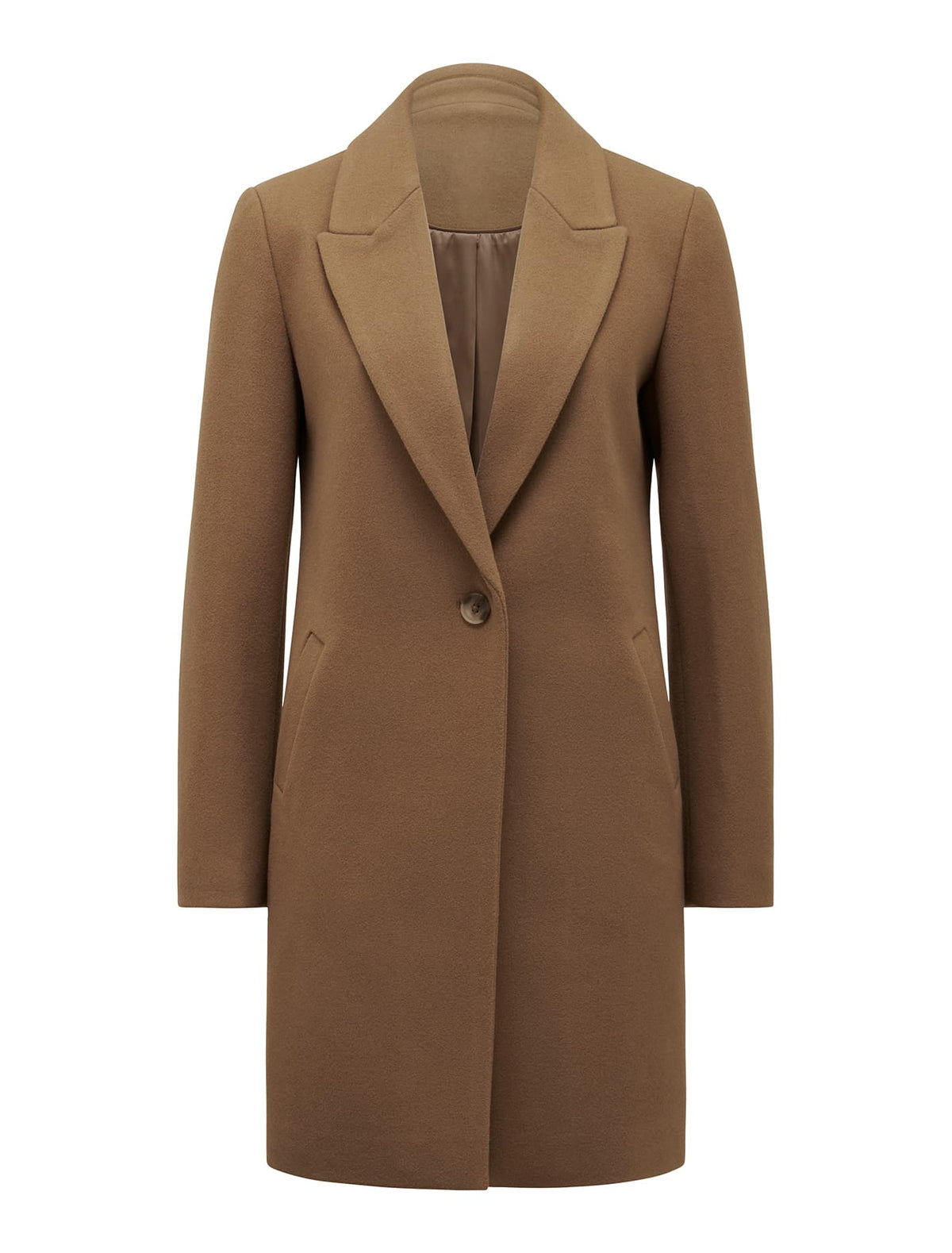 Becca Single Breasted Coatigan Dark Camel_mannequin