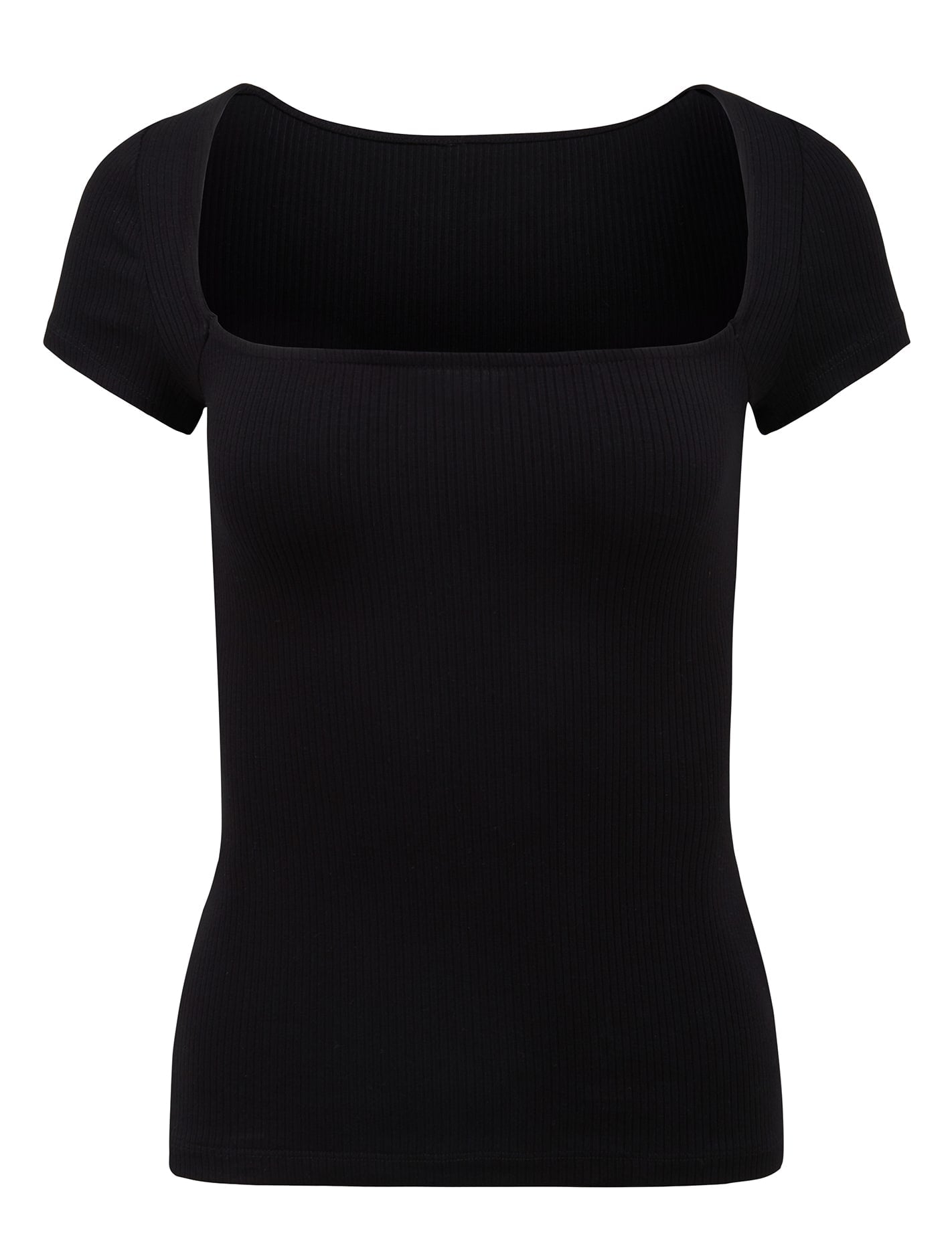Cardi Cap Sleeve Tee Black_mannequin