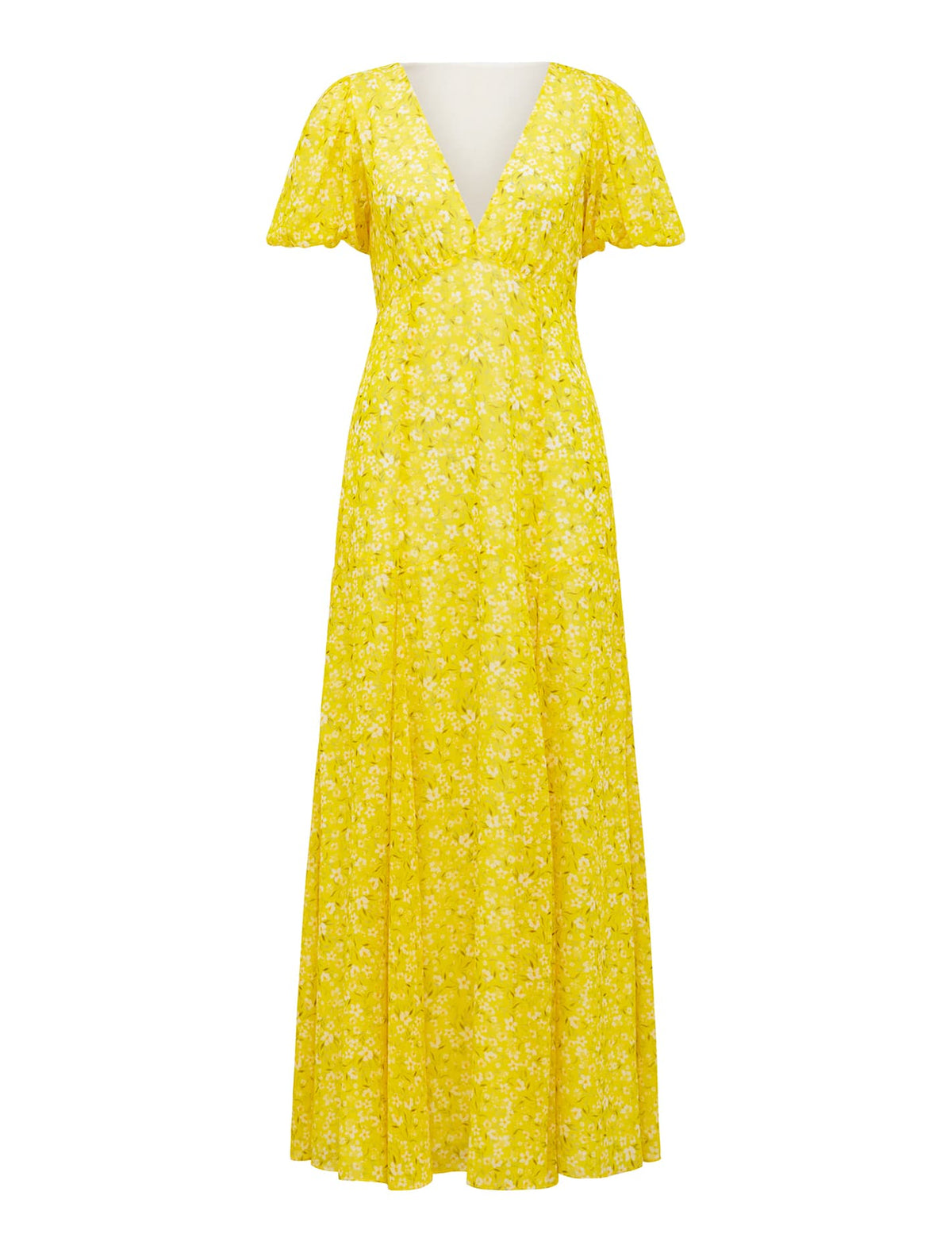 Hayden Puff Sleeve Maxi Dress Yellow Springhurst_mannequin