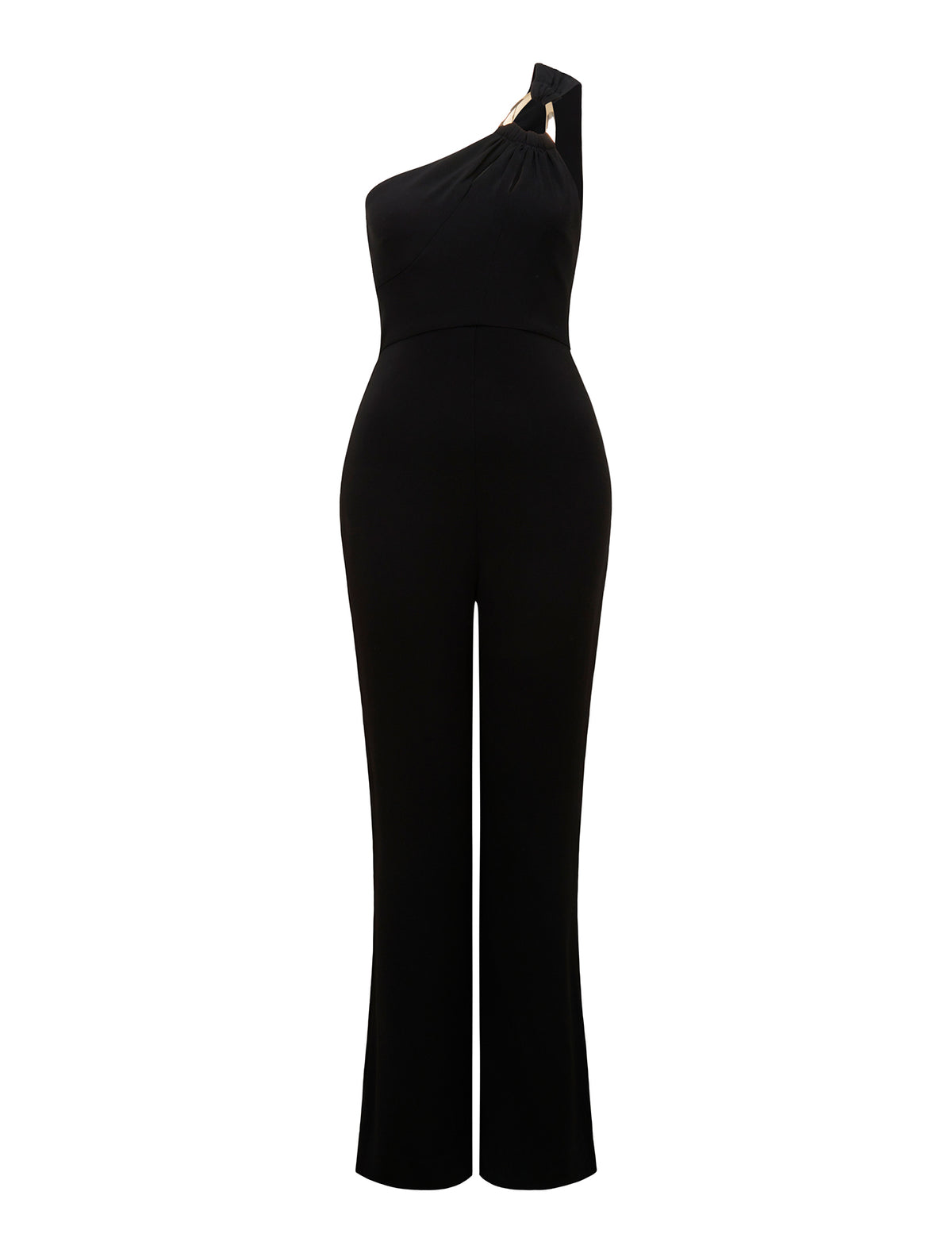 Rosanne One Shoulder Ring Jumpsuit Black_mannequin