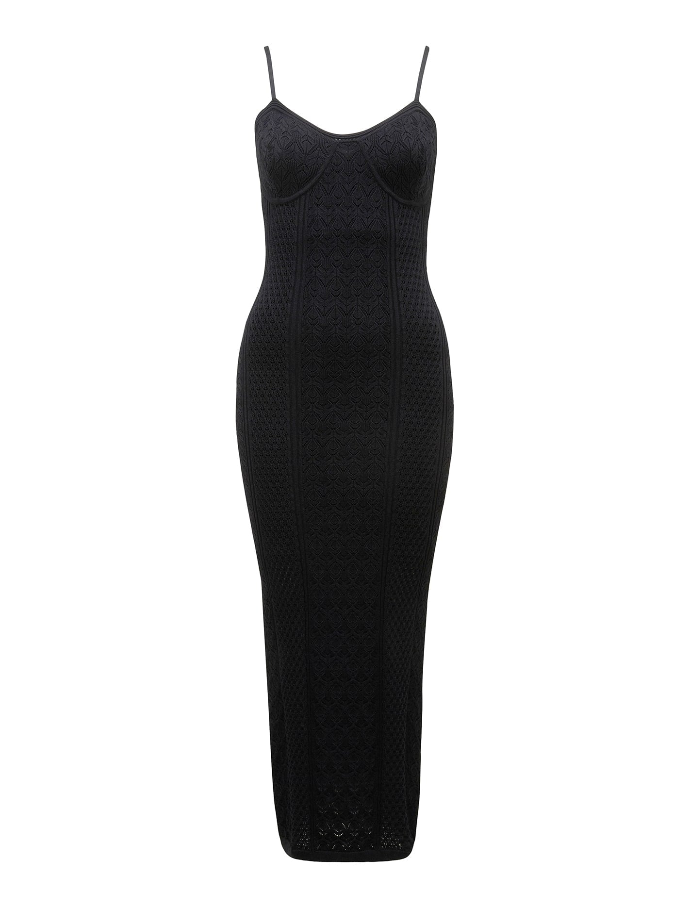 Charlie Corset Knit Dress Black_mannequin