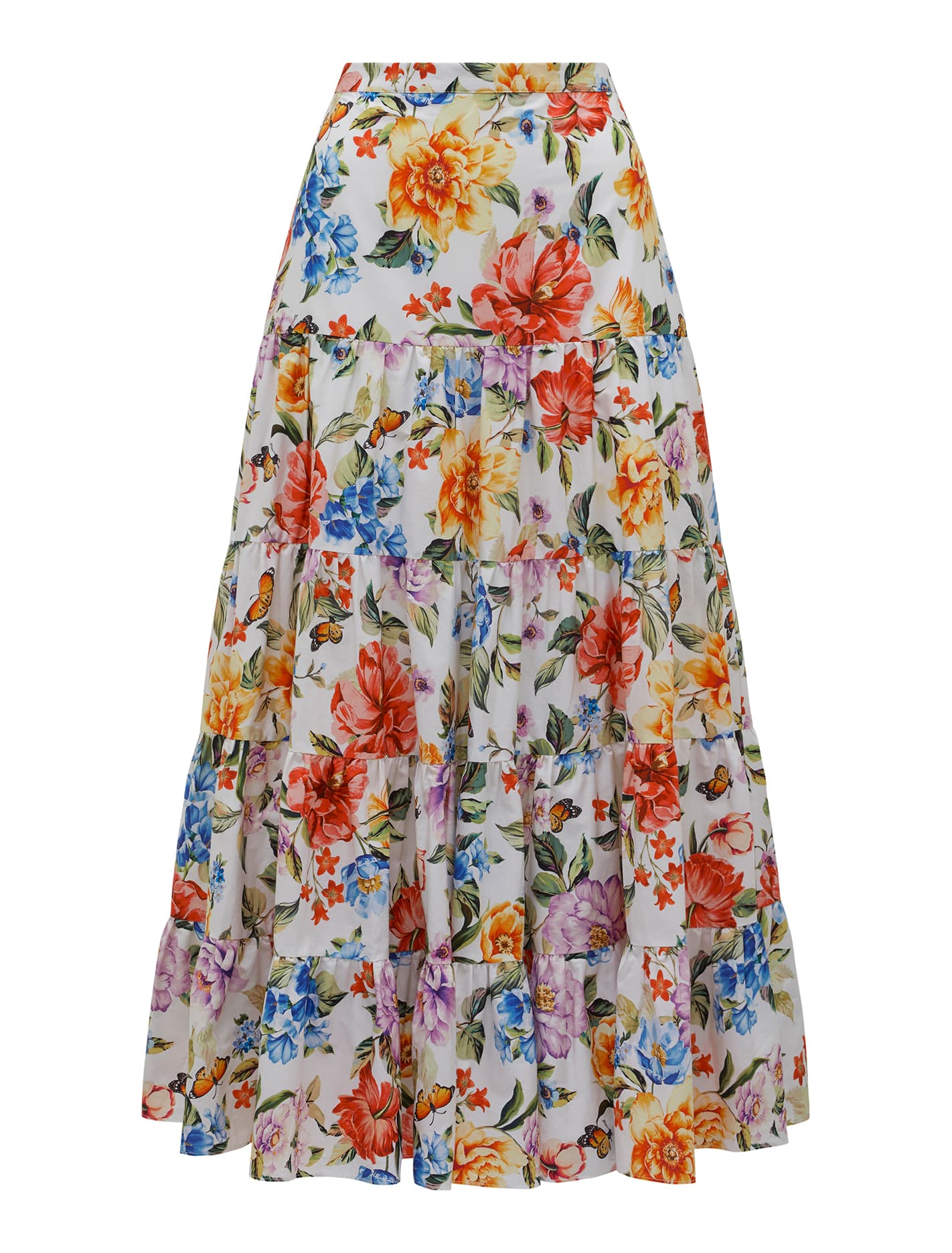 Tilly Tiered Midi Skirt Tivoli Floral_mannequin