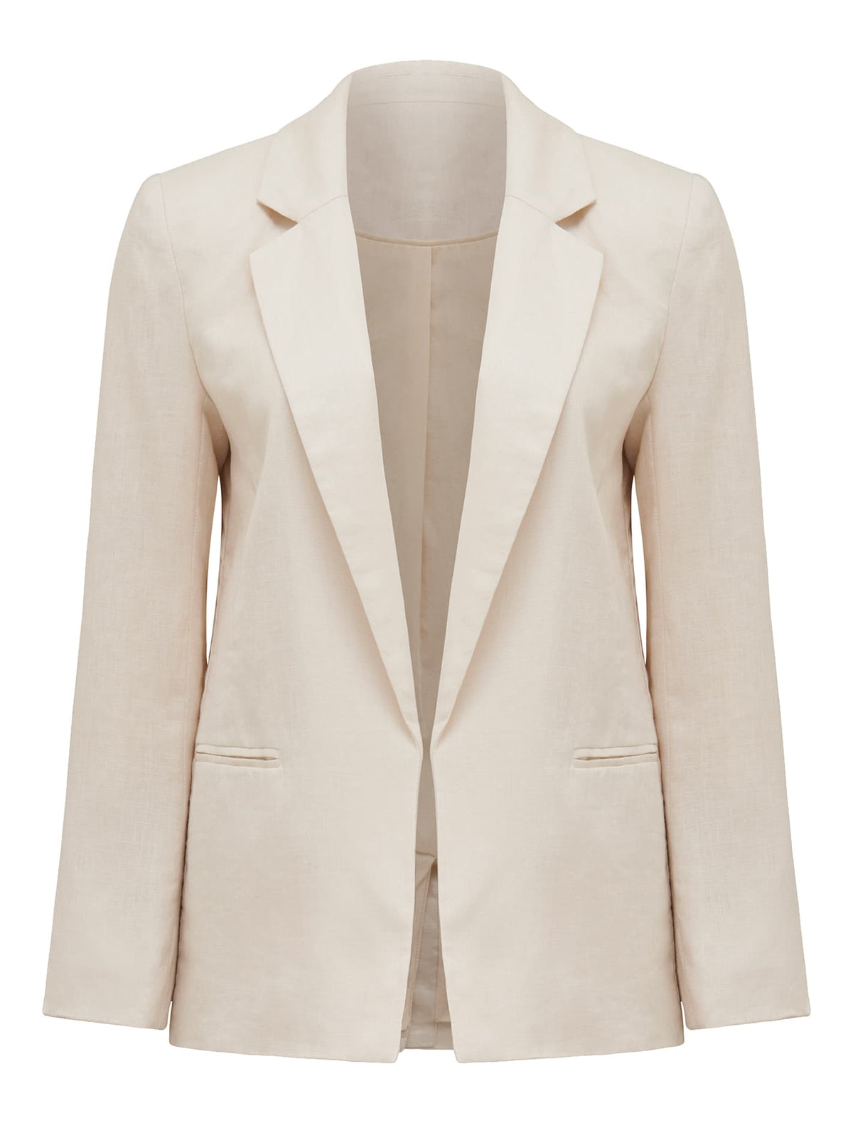 Lucy Petite Linen Blazer Stone Suit_mannequin