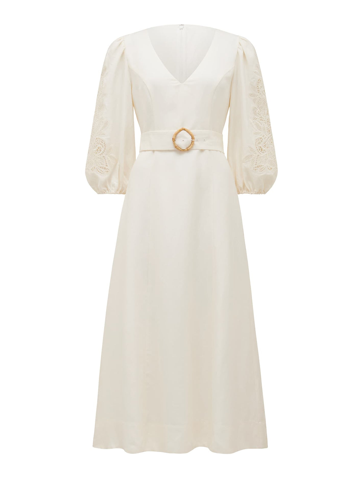 Delphi Lace Trim Midi Dress Porcelain_mannequin