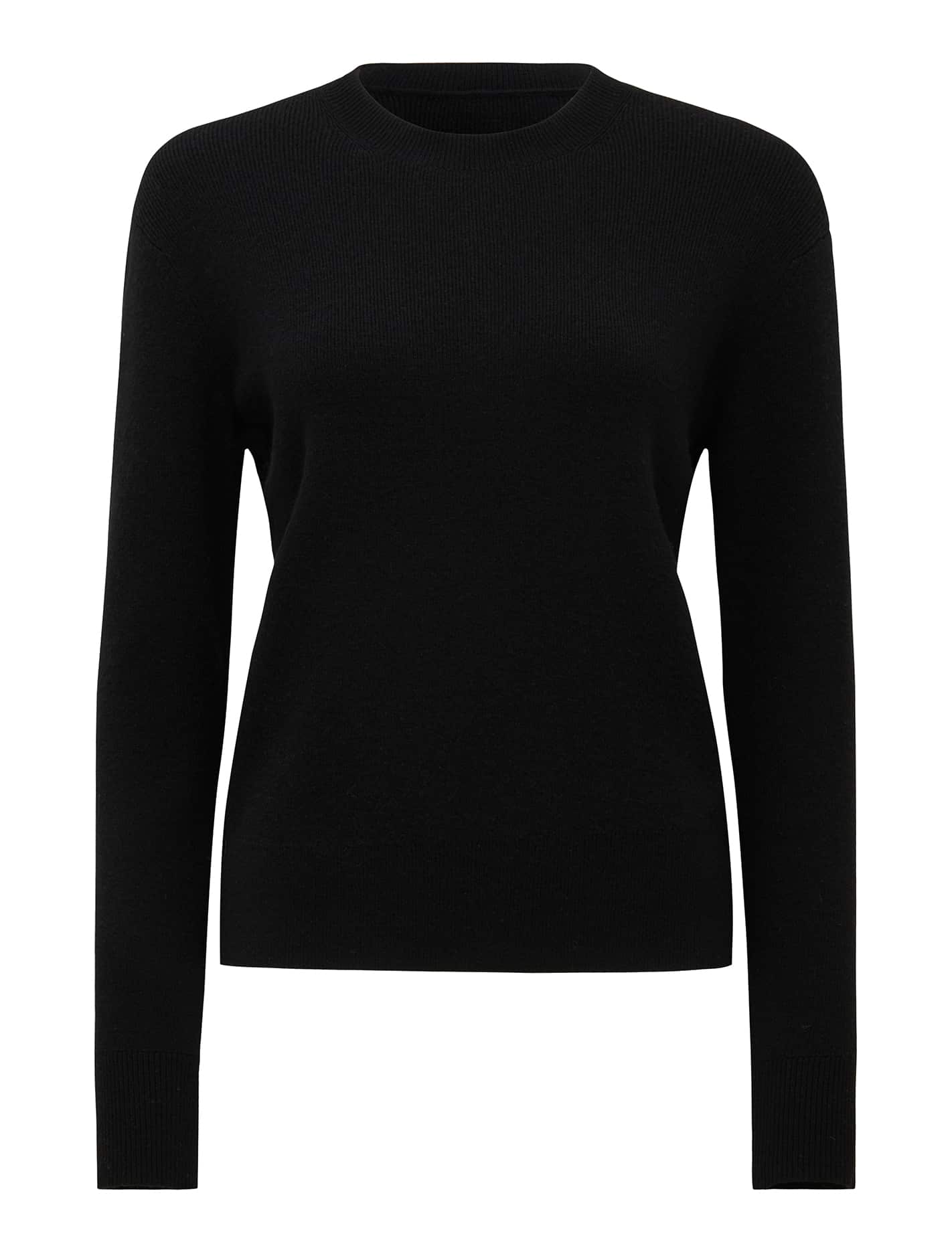 Pippa Crew Neck Essential Knit Jumper Black_mannequin