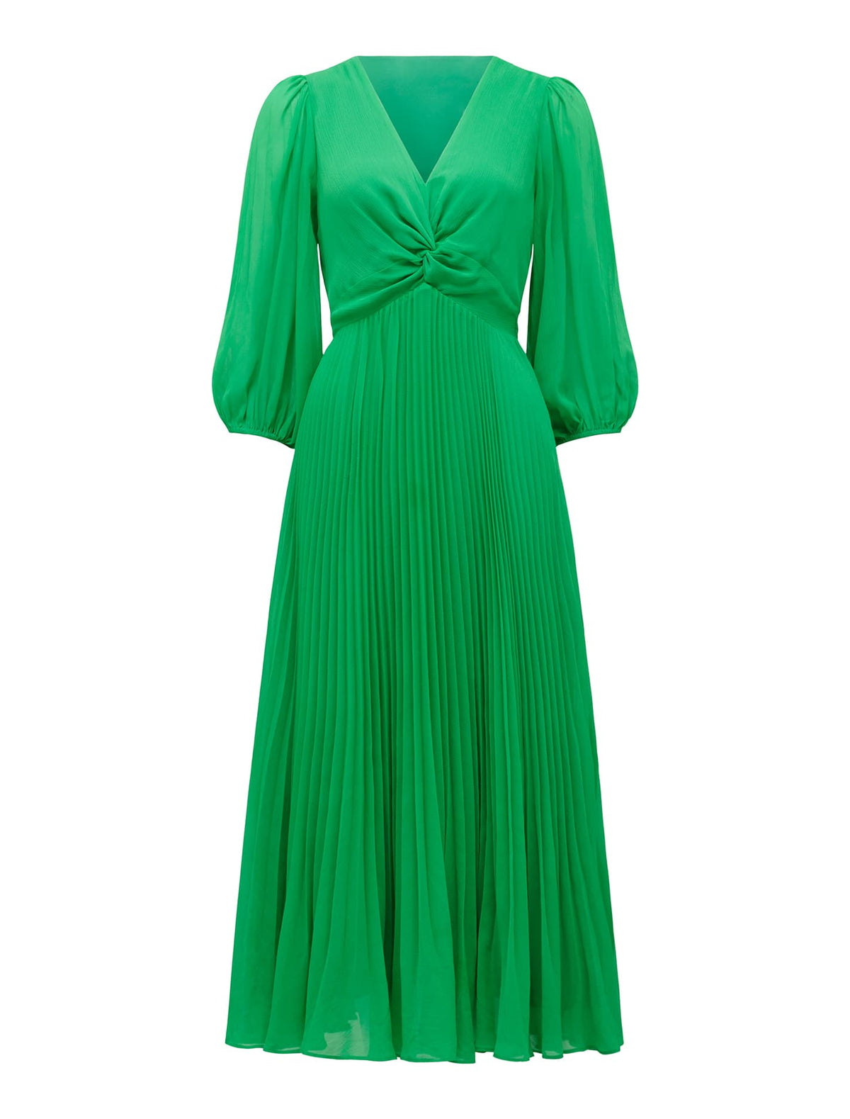 Viviana Twist Front Pleated Midi Energetic Jade_mannequin