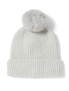 Elle Pom Beanie Grey_mannequin