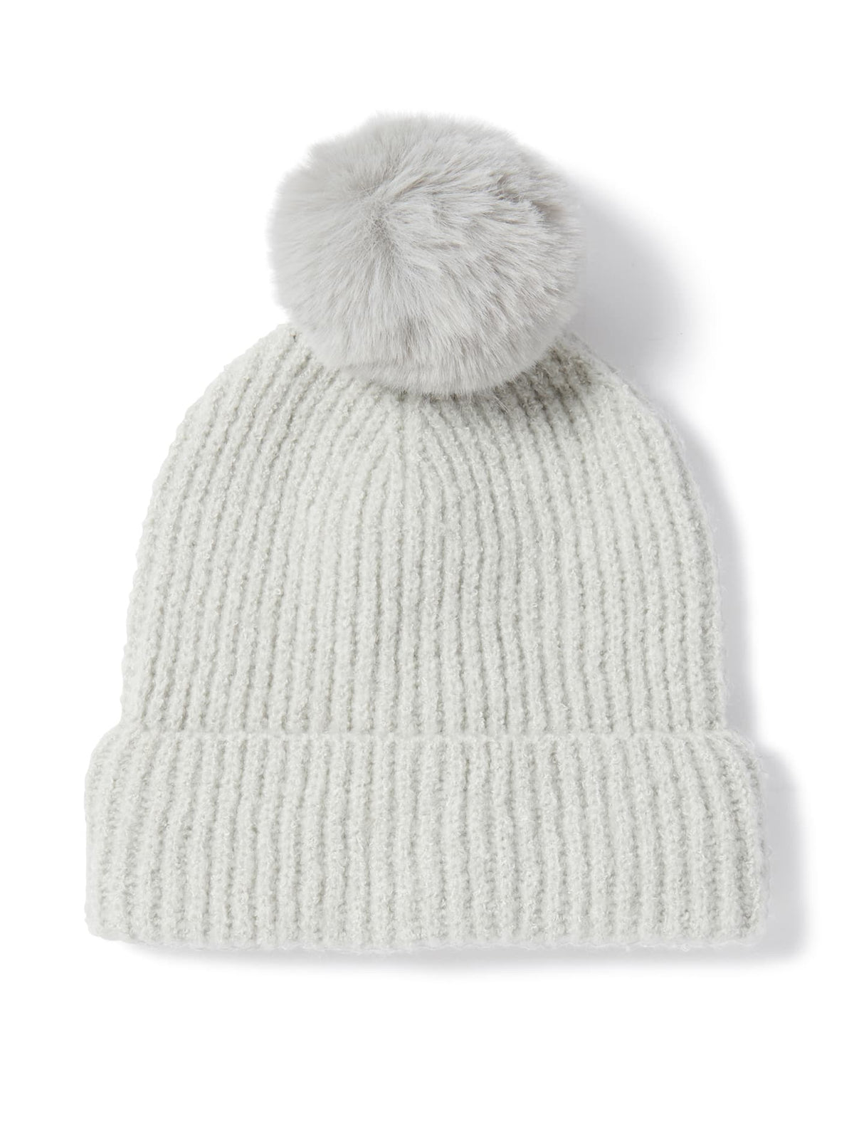 Elle Pom Beanie Grey_mannequin