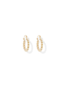 Acacia Twist Gold Plated Hoop_mannequin