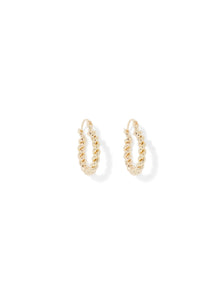 Acacia Twist Gold Plated Hoop_mannequin