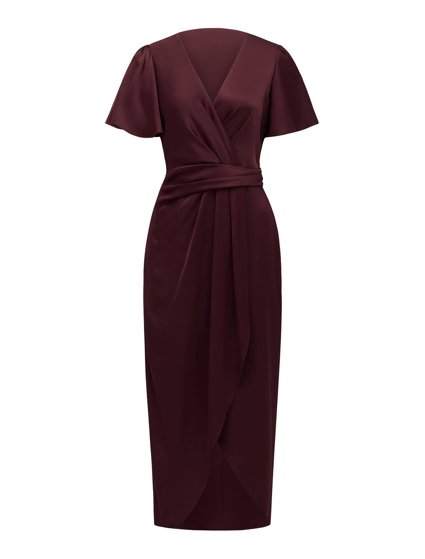 Estelle Petite Flutter Sleeve Dress Imperial Port_mannequin