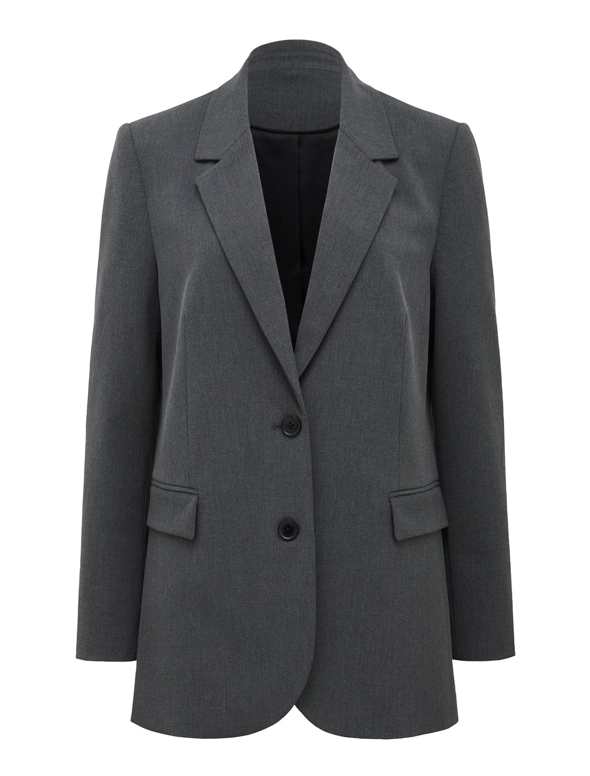 Zoey Oversized Blazer Mid Grey Marle Suit_mannequin