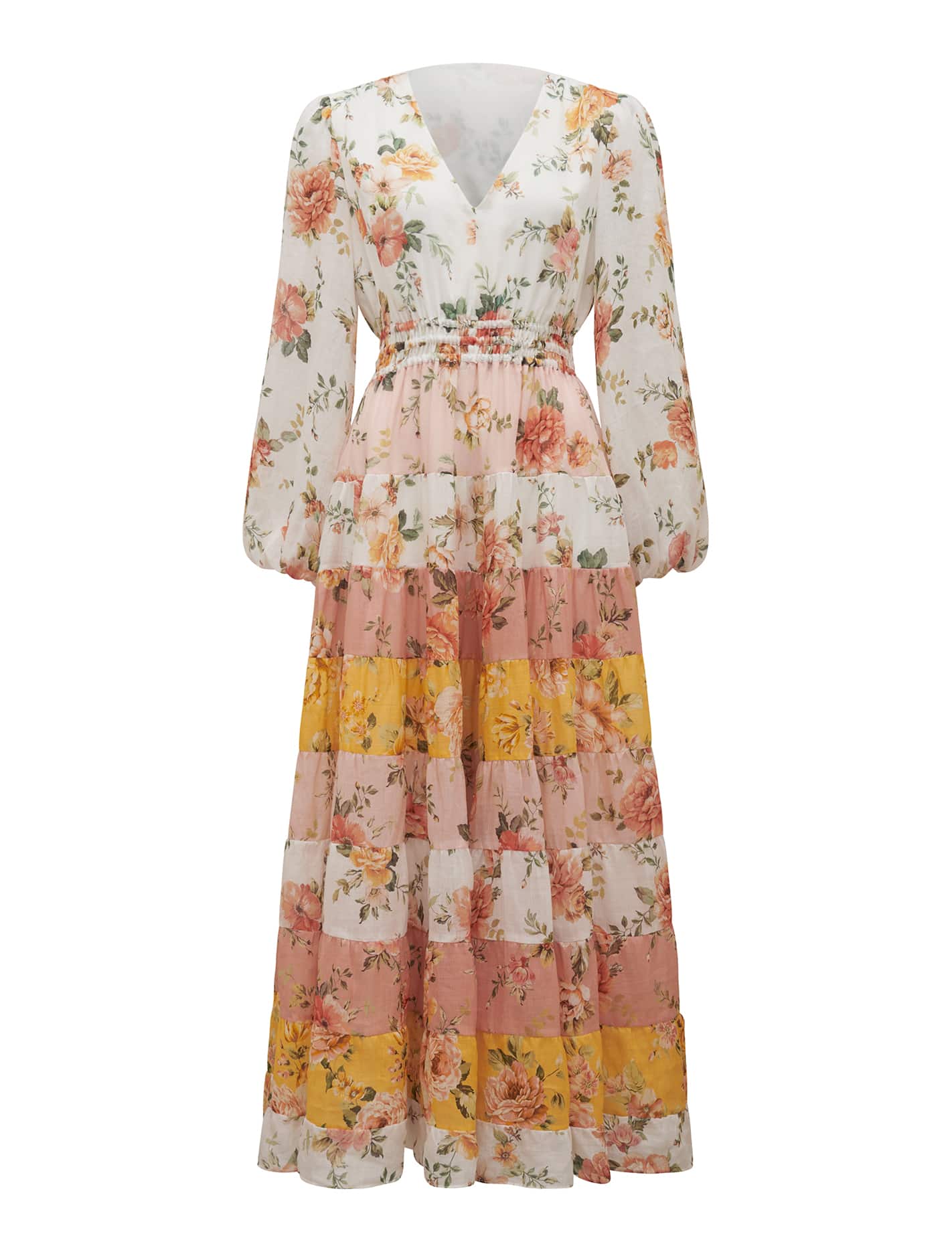 Lucinda Tiered Midi May Splice Floral_mannequin