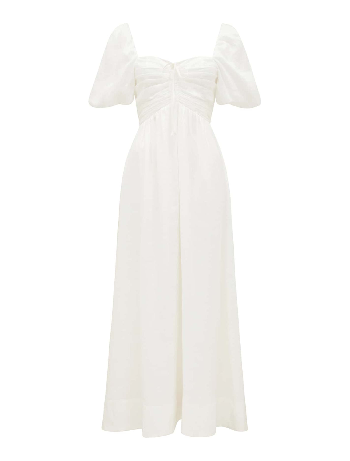 Destiny Ruched Bodice Midi Dress Porcelain_mannequin