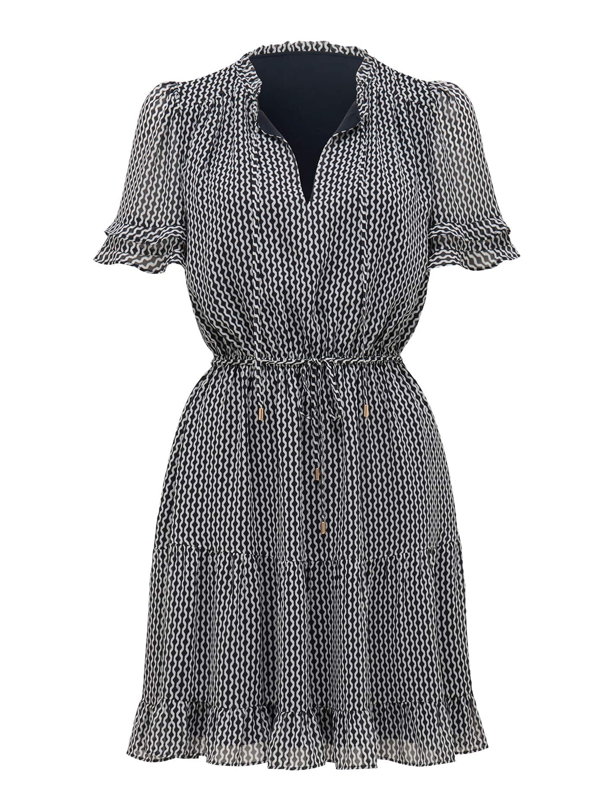 Elouise Ruffle Sleeve Mini Carter Geo_mannequin