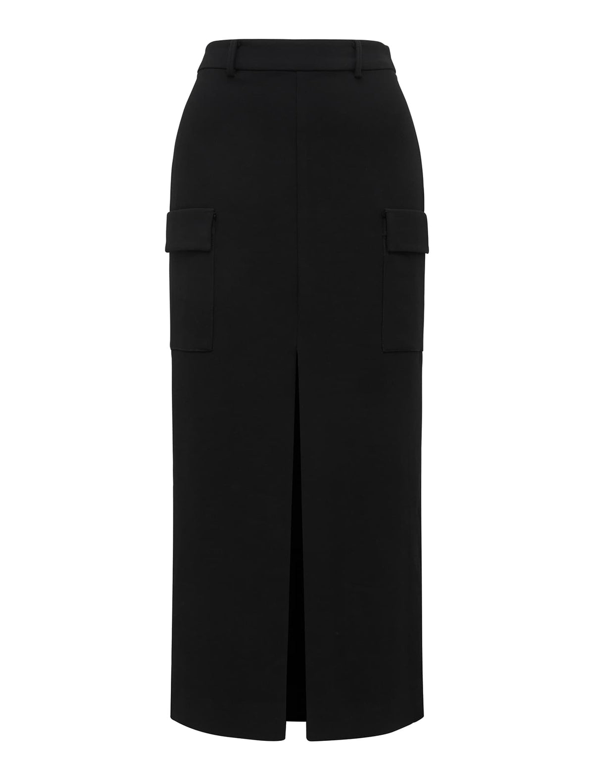 Carly Cargo Midi Skirt Black_mannequin