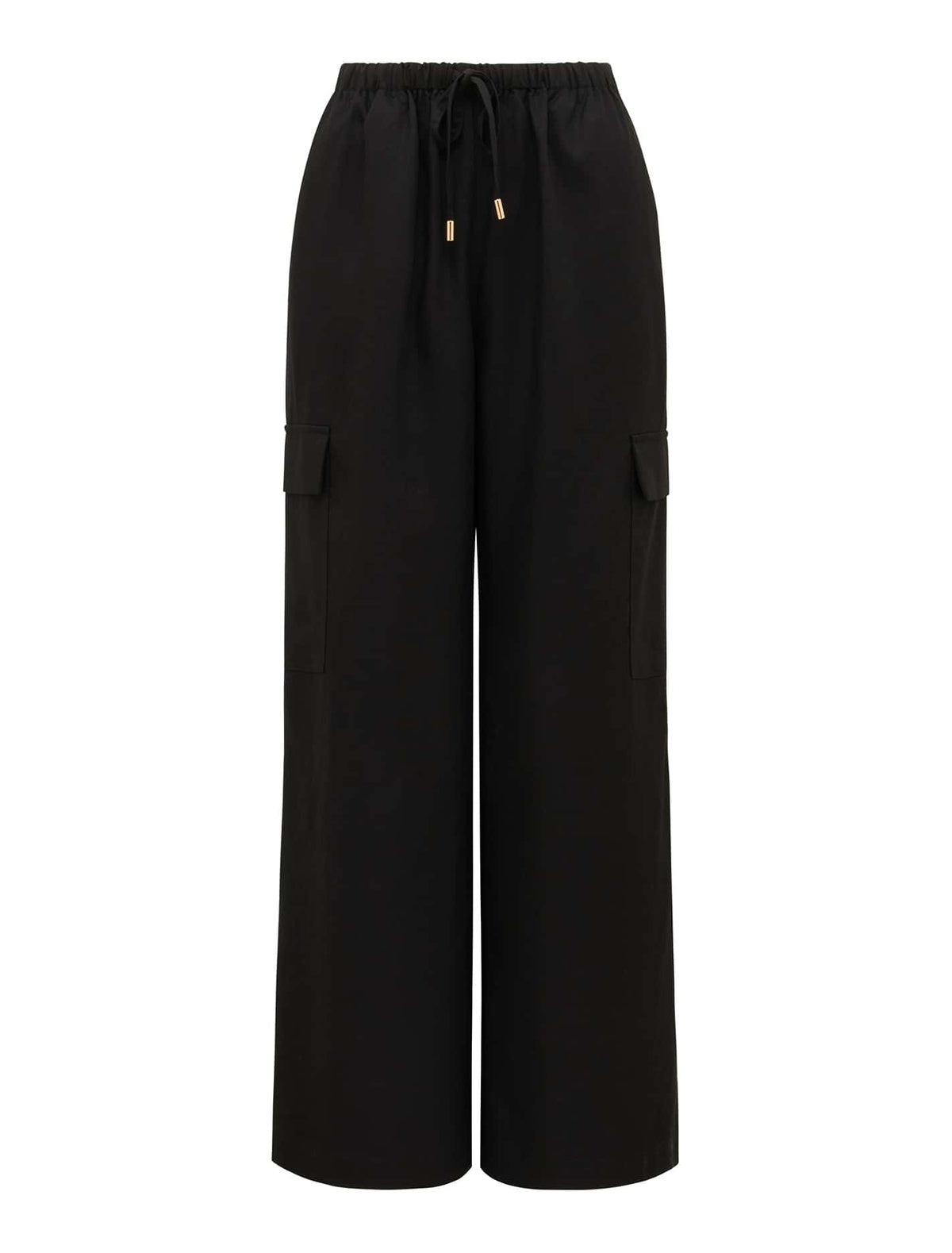 Elsie Elastic Waist Cargo Black_mannequin
