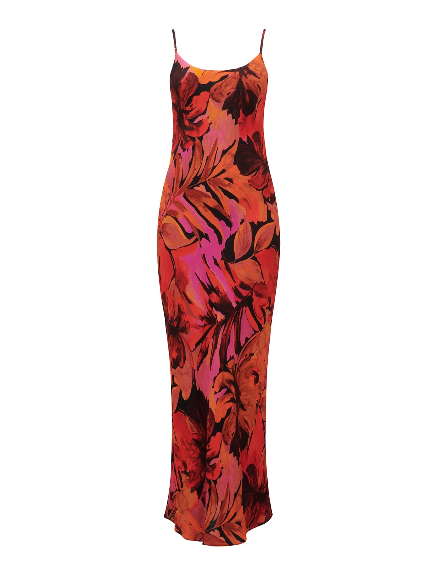 Valentina Strappy Slip Dress Rust Capella Tropical_mannequin