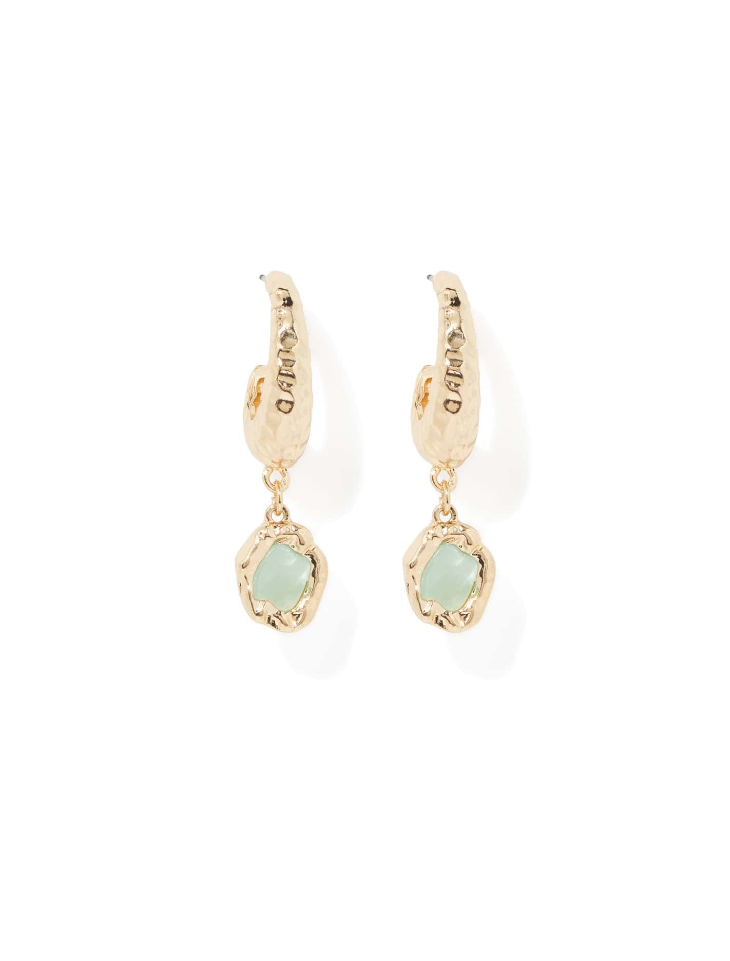 Signature Larisa Thick Mini Hoop Gold_mannequin