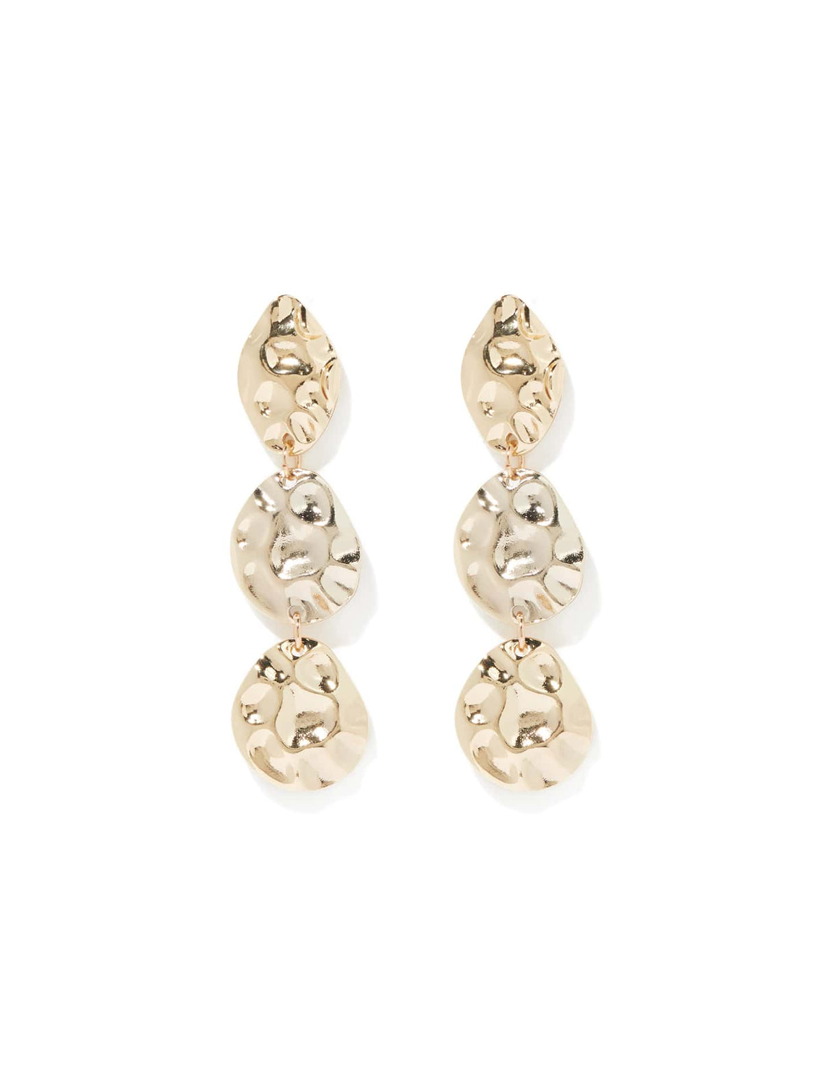Signature Anthea Multi Textured Drop Earring Gold_mannequin