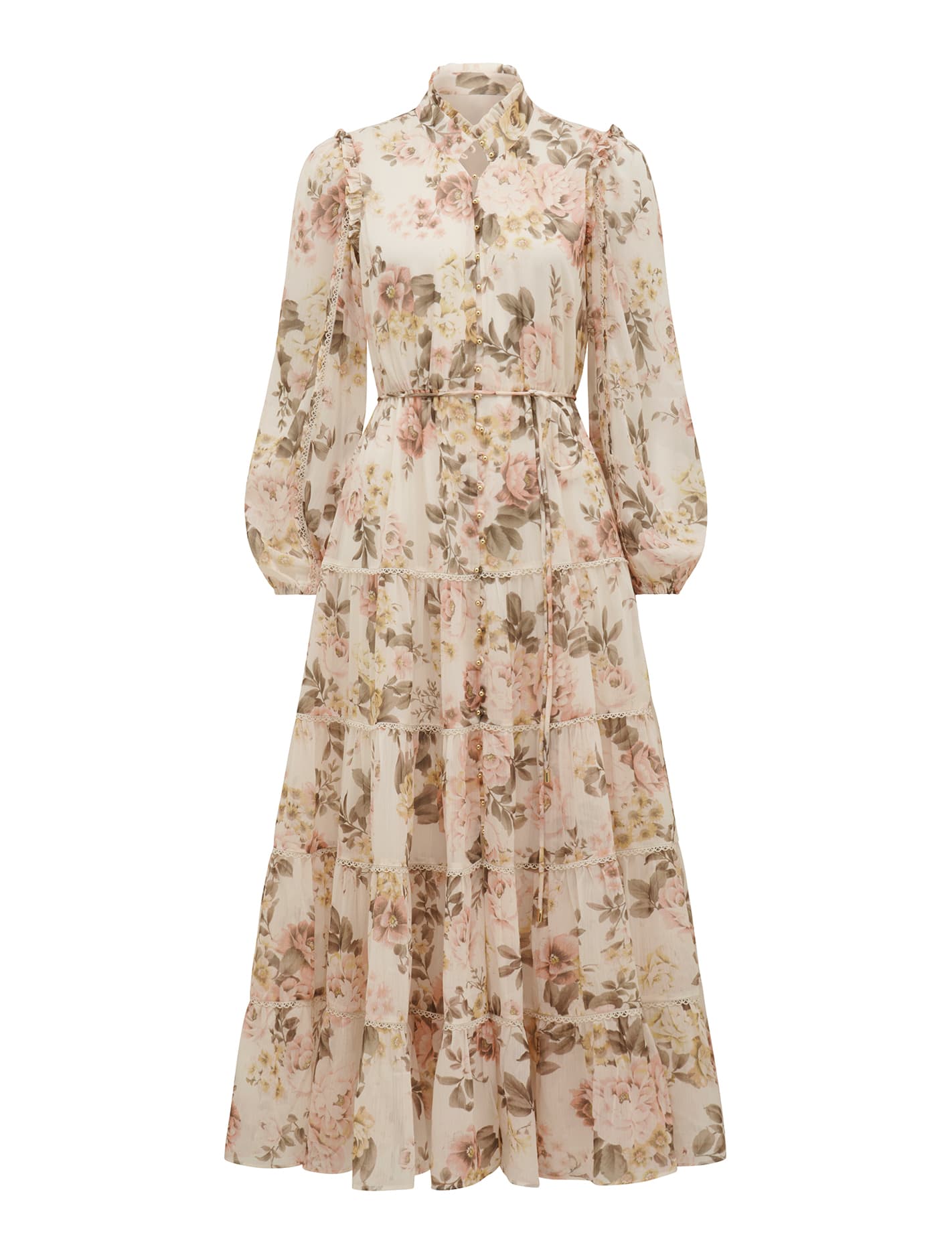 Jessie Button Down Midi Fortuna Floral_mannequin