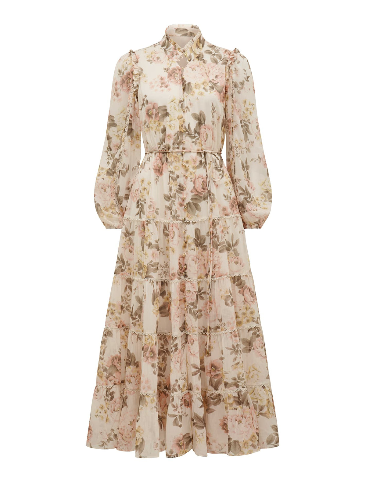 Jessie Button Down Midi Fortuna Floral_mannequin